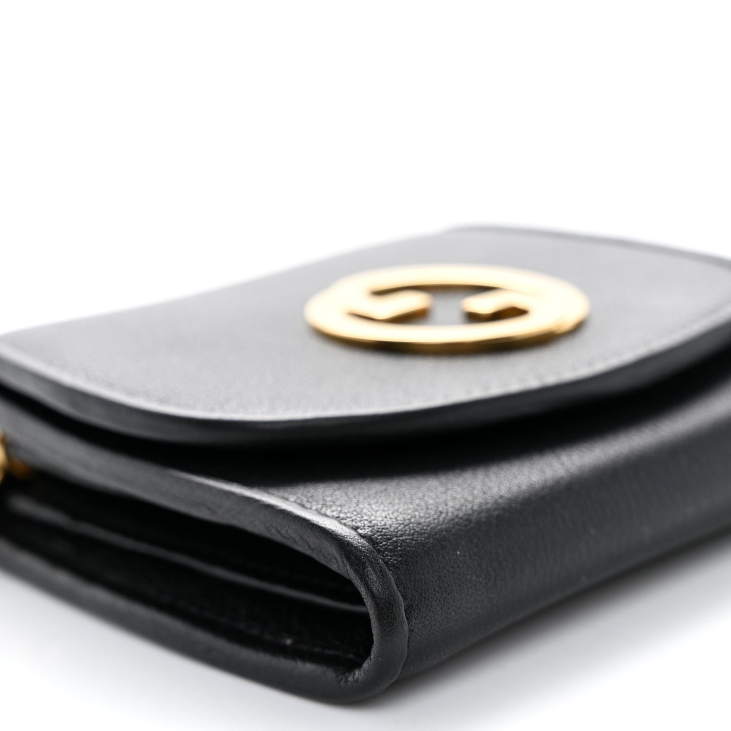 Roxy Calfskin Medium Blondie Chain Wallet Black