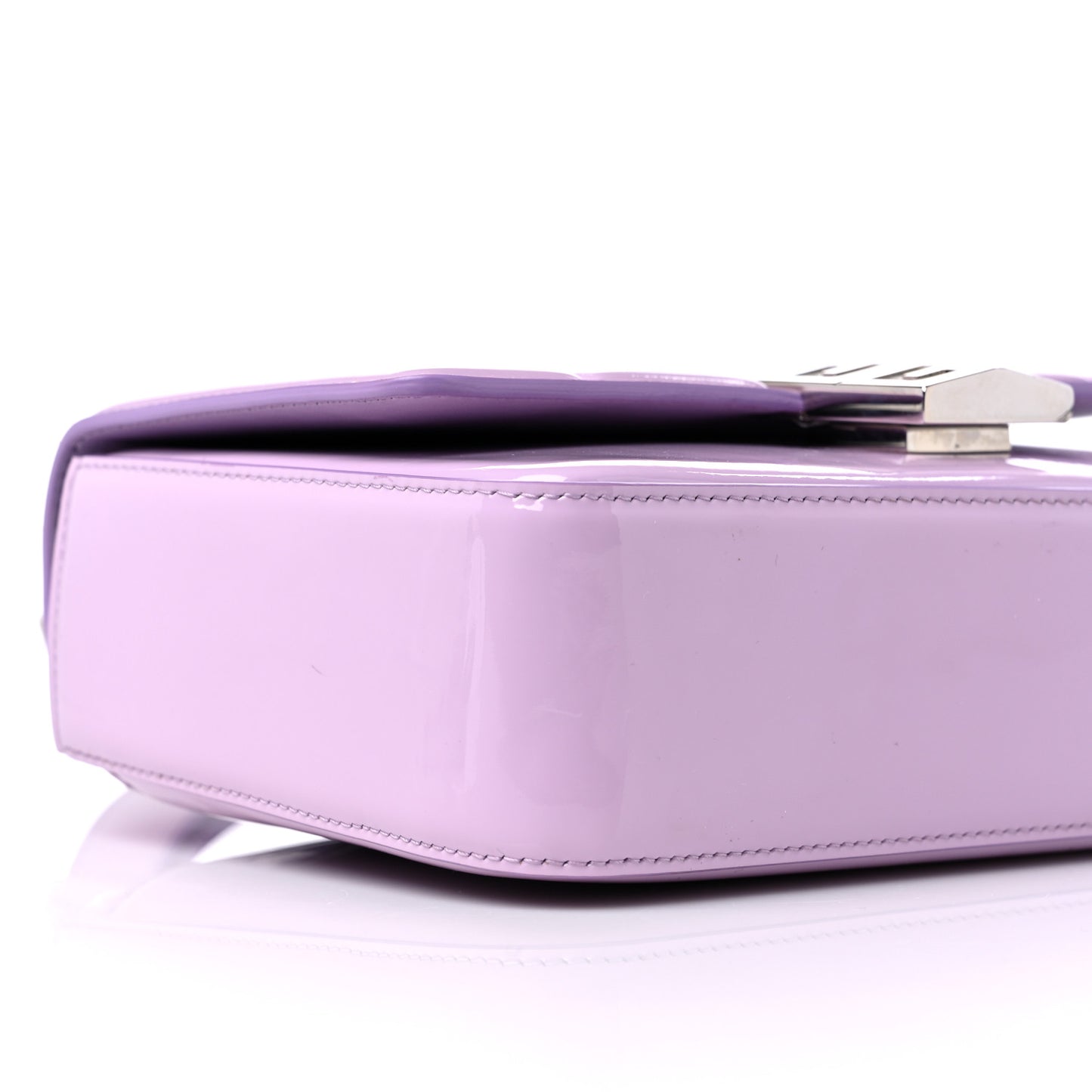 Patent 4G Medium Padded Crossbody Bag Lilac