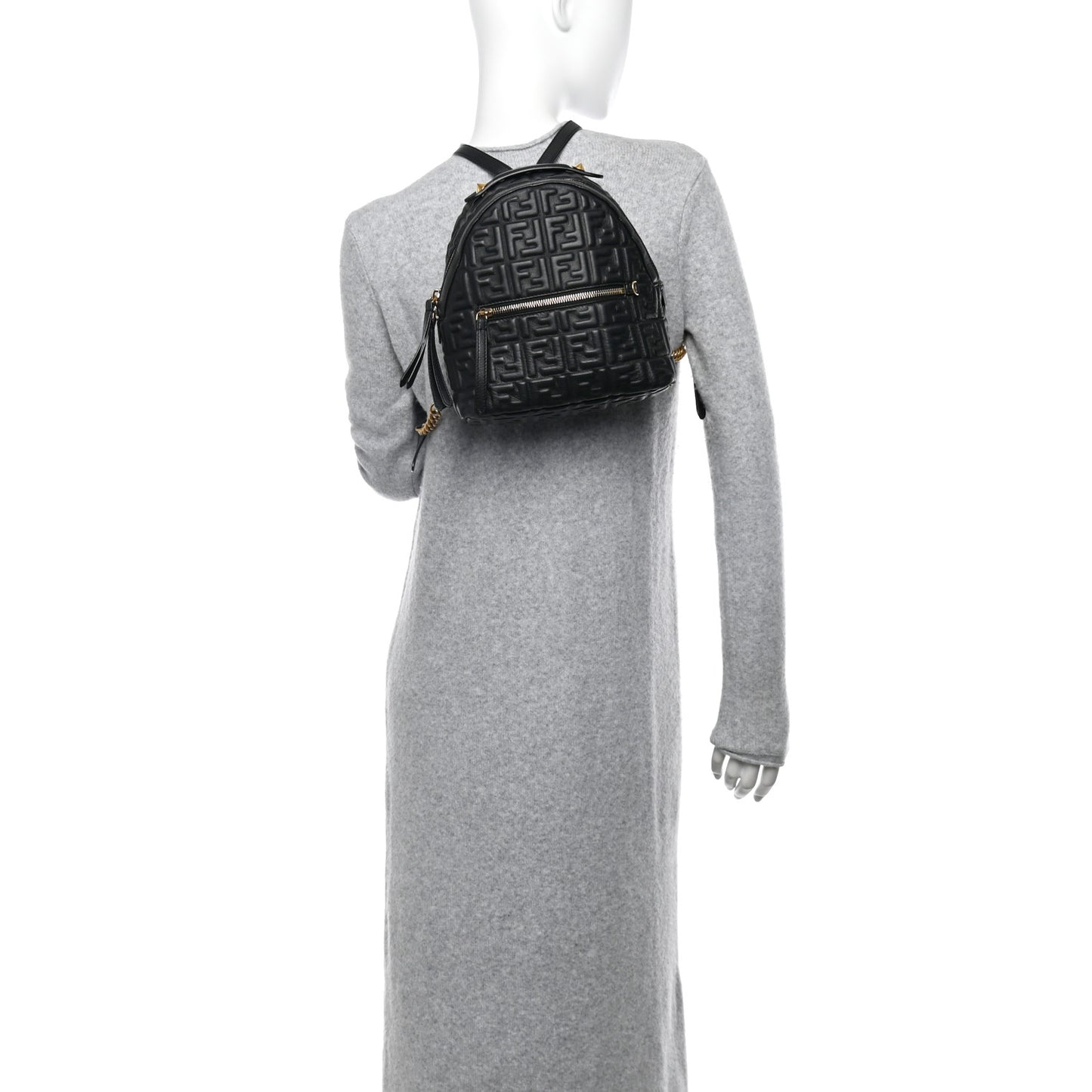 Nappa FF 1974 Embossed Mini Backpack Black