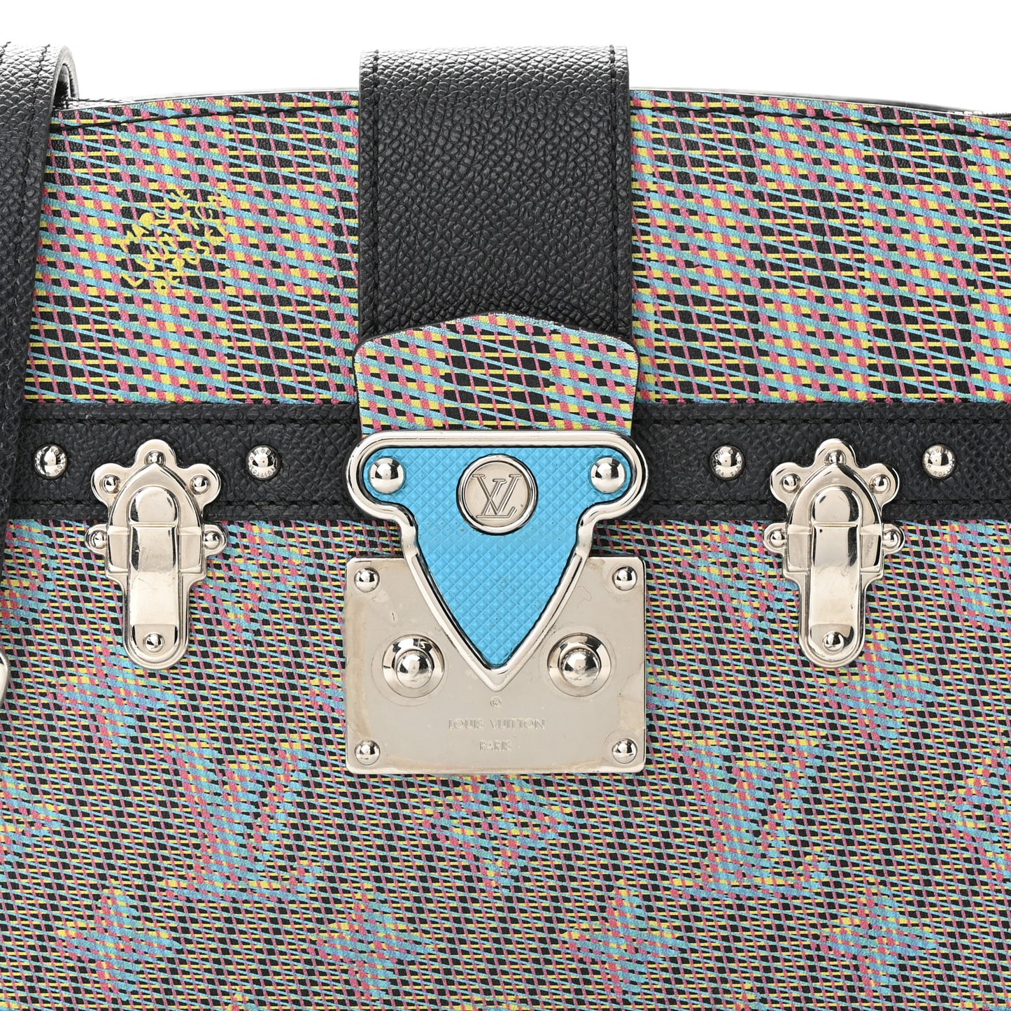 Calfskin Monogram LV Pop Trunk Clutch Blue