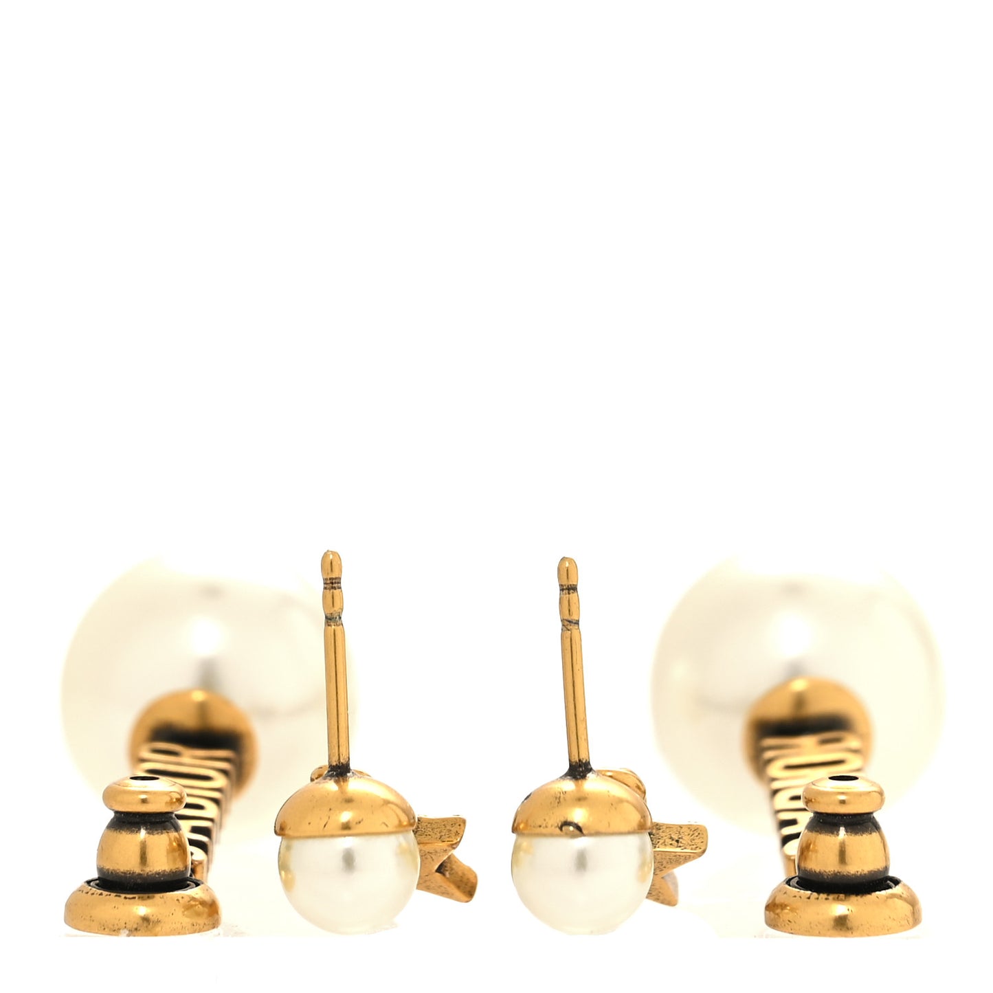 Pearl J'Adior Tribal Earrings Gold