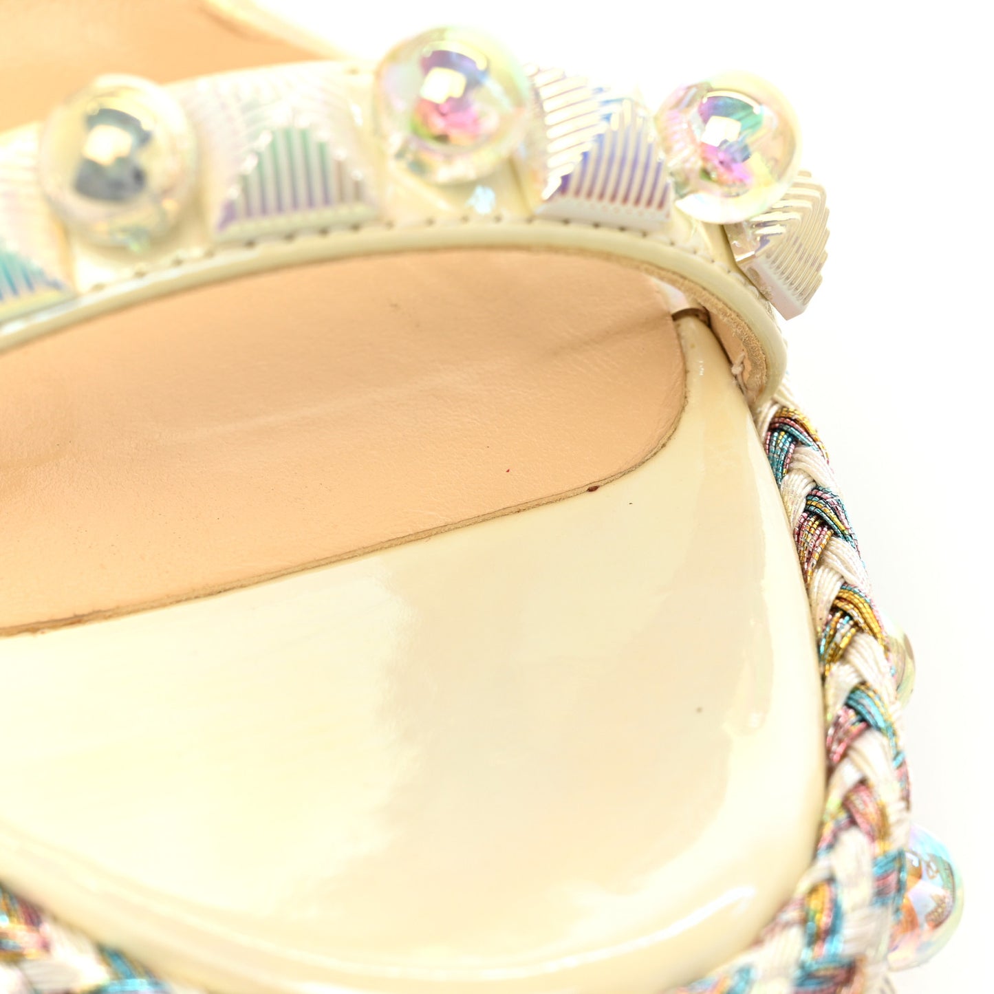 Glitter Luminor Cataclou 120 Platform Sandals 38 Off White