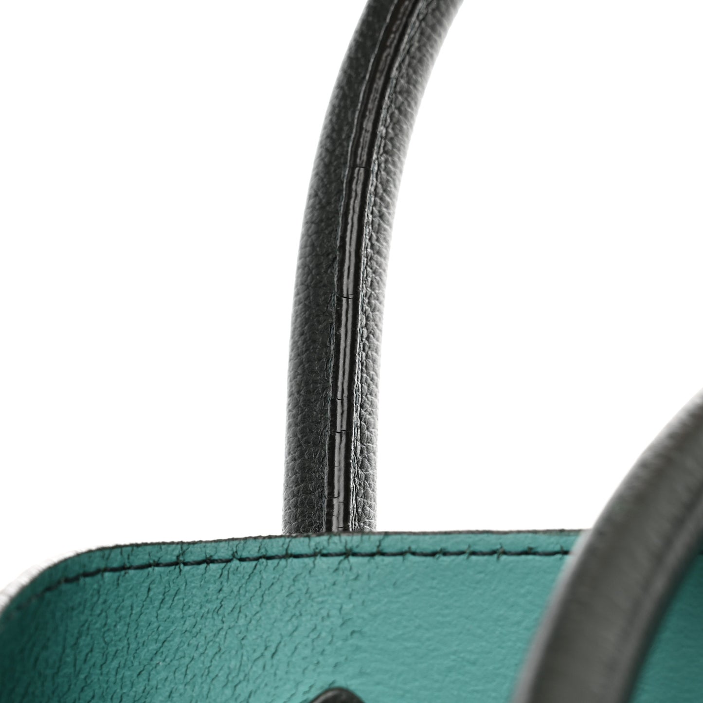 Supple Grained Calfskin Large Open Bar Tote Green