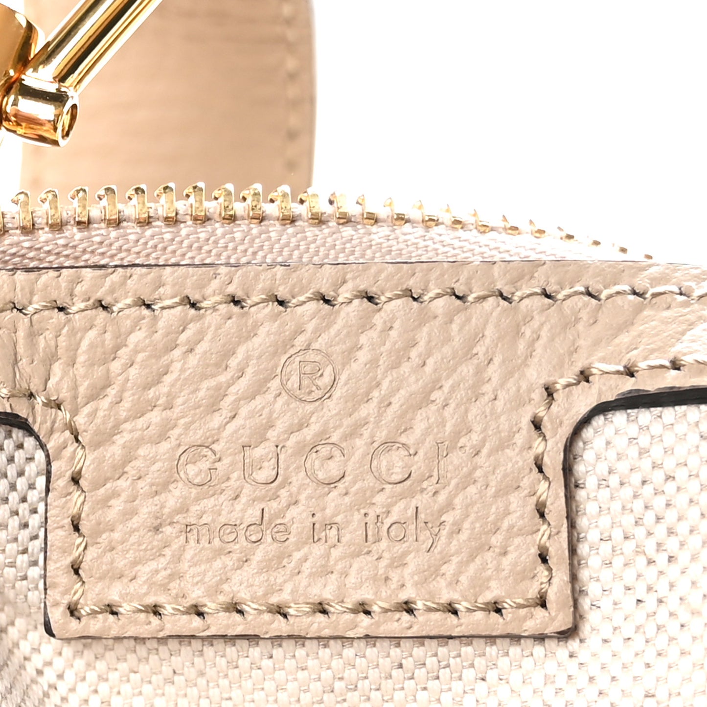 GG Supreme Monogram Textured Dollar Calfskin Web Small Jackie 1961 Hobo Beige Mystic White Oatmeal