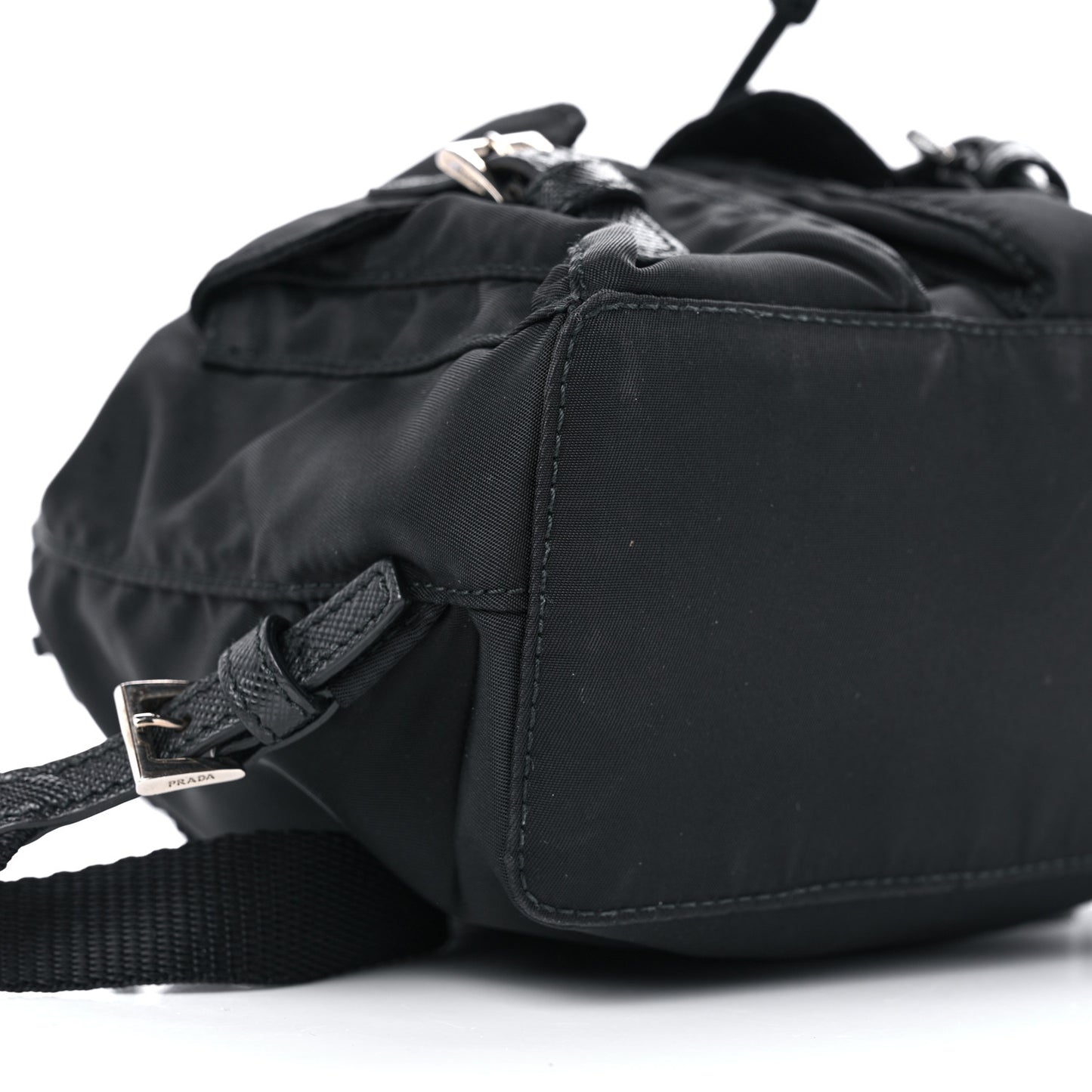 Nylon Vela Mini Crossbody Backpack Black