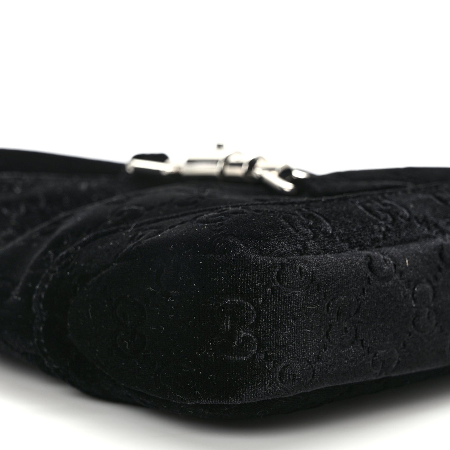 New Velvet Ashmir GG Monogram Small Jackie 1961 Hobo Black