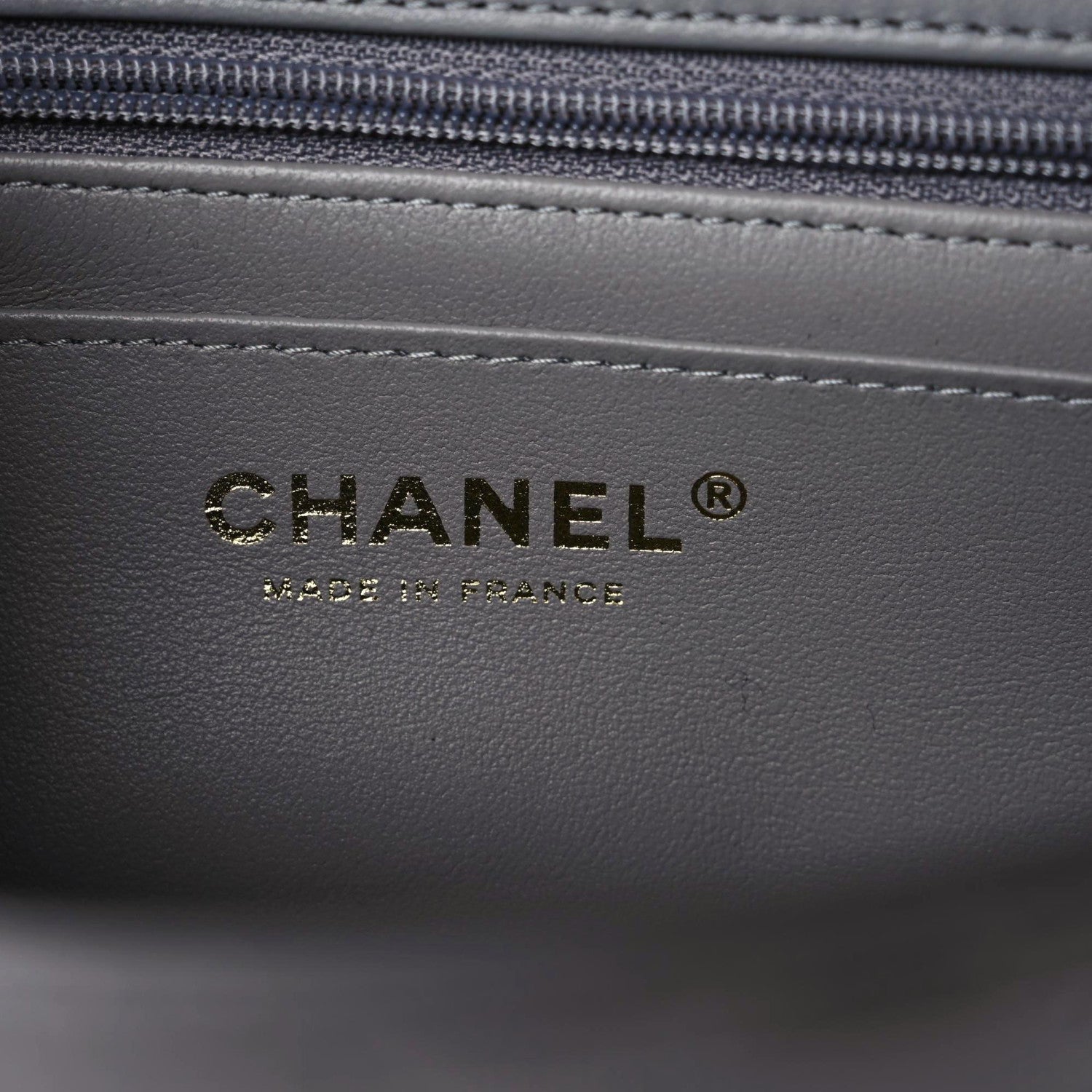 Chanel Lambskin Metal Quilted Mini Top Handle Rectangular Flap Grey 5 of 9