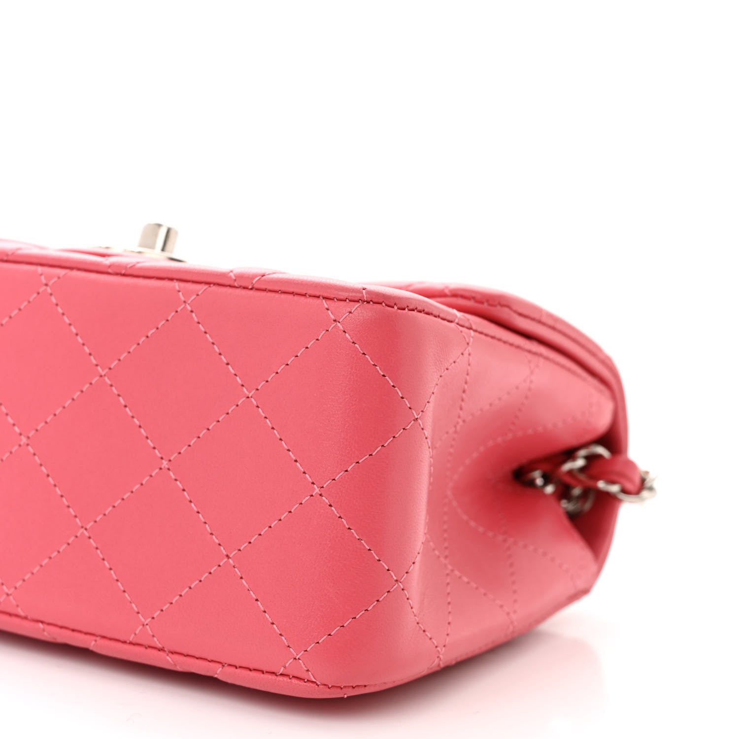 Chanel Lambskin Quilted Mini Square Flap Pink 10 of 11