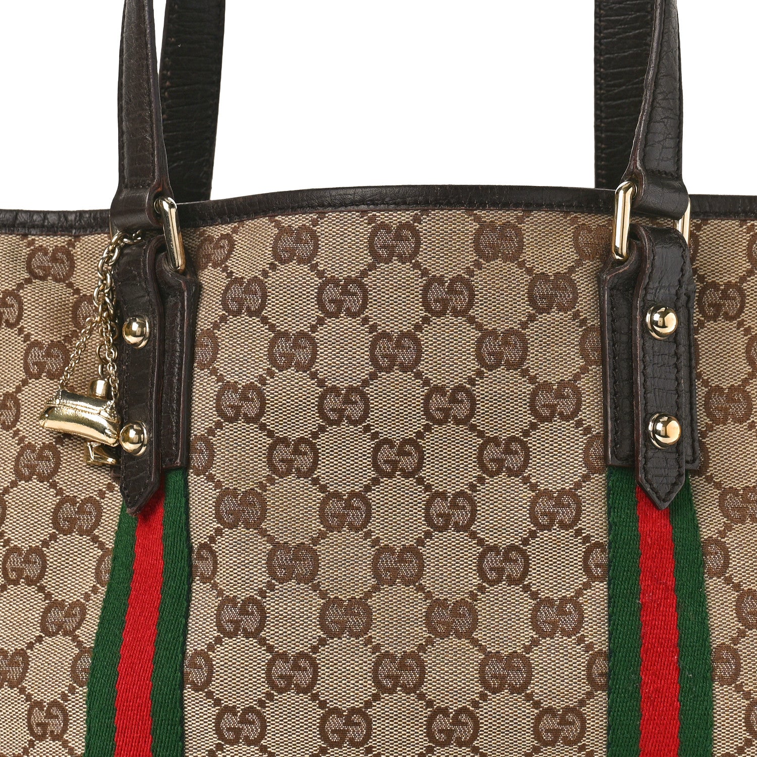 Gucci Monogram Medium Jolicoeur Tote Dark Brown 8 of 14