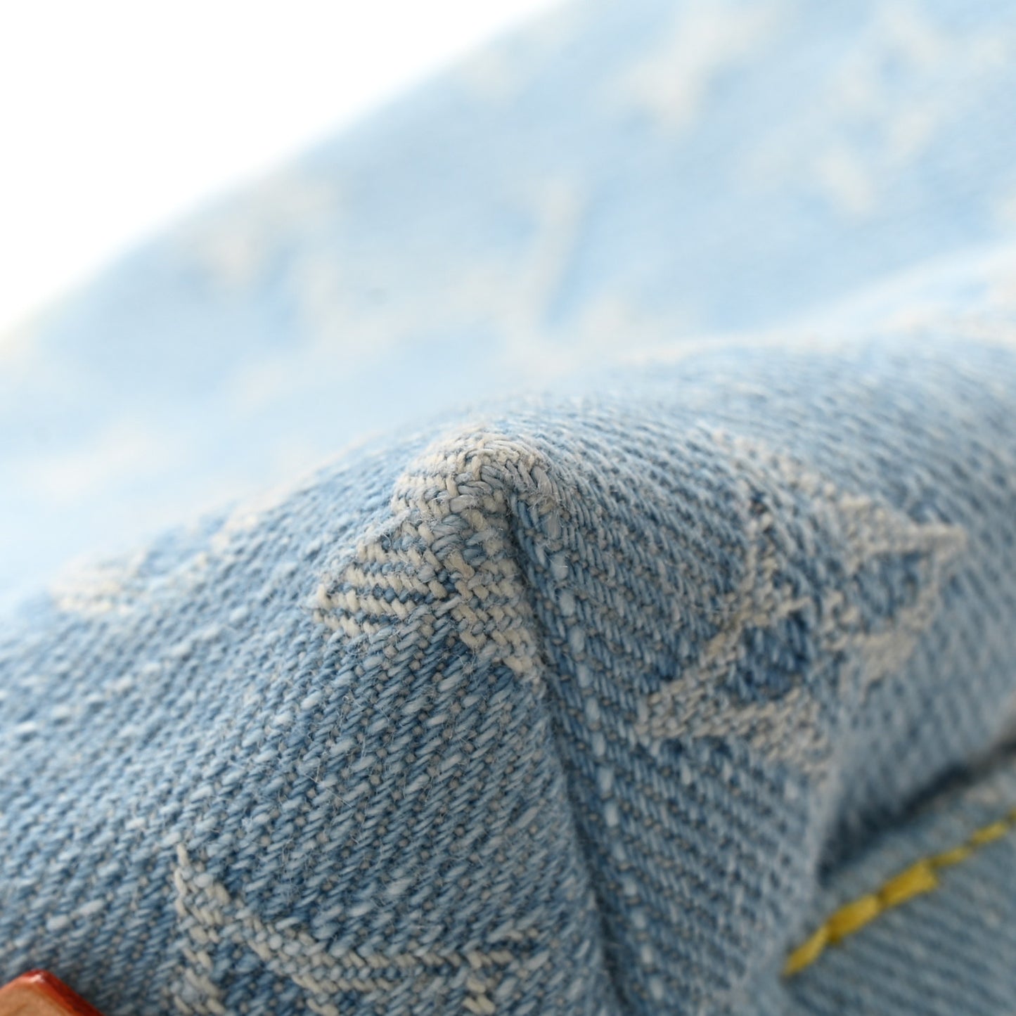 Monogram Denim Cosmetic Pouch PM Blue
