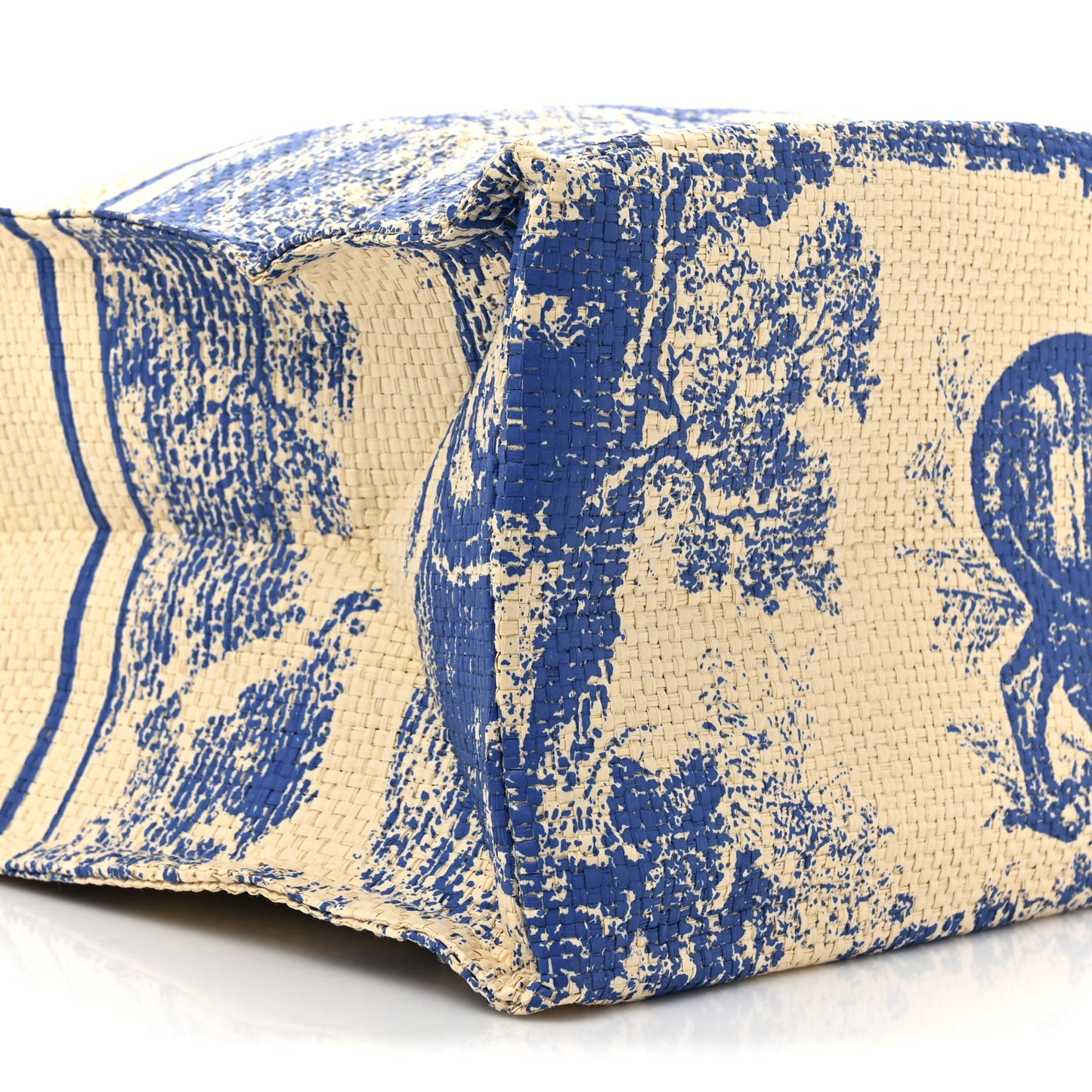 Straw Dioriviera Tote Blue