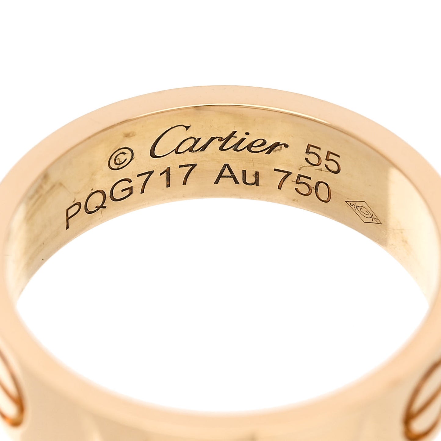 18K Yellow Gold 5.5mm LOVE Ring 55 7.25