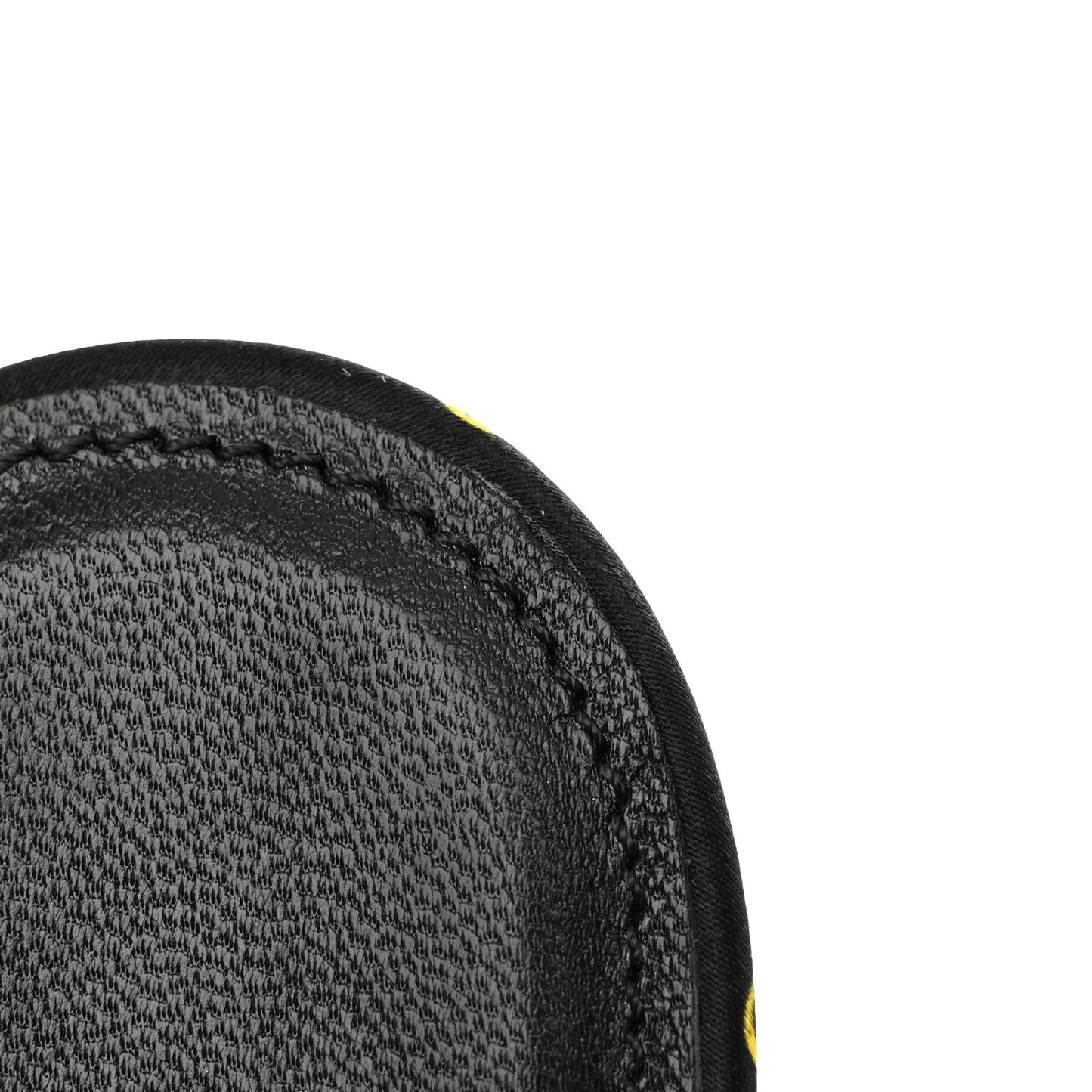 Crepe Satin BB Printed Pointy Toe Knife Flat 40mm Mules 36 Black Yellow Fluo