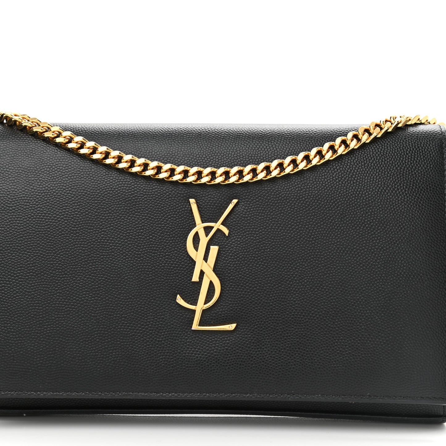 Grain De Poudre Medium Classic Monogram Kate Satchel Black