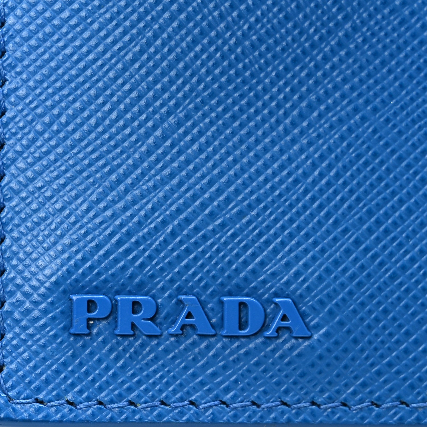 Prada Saffiano Triangle Trick with Charm Key Chain Bluette 7 of 7