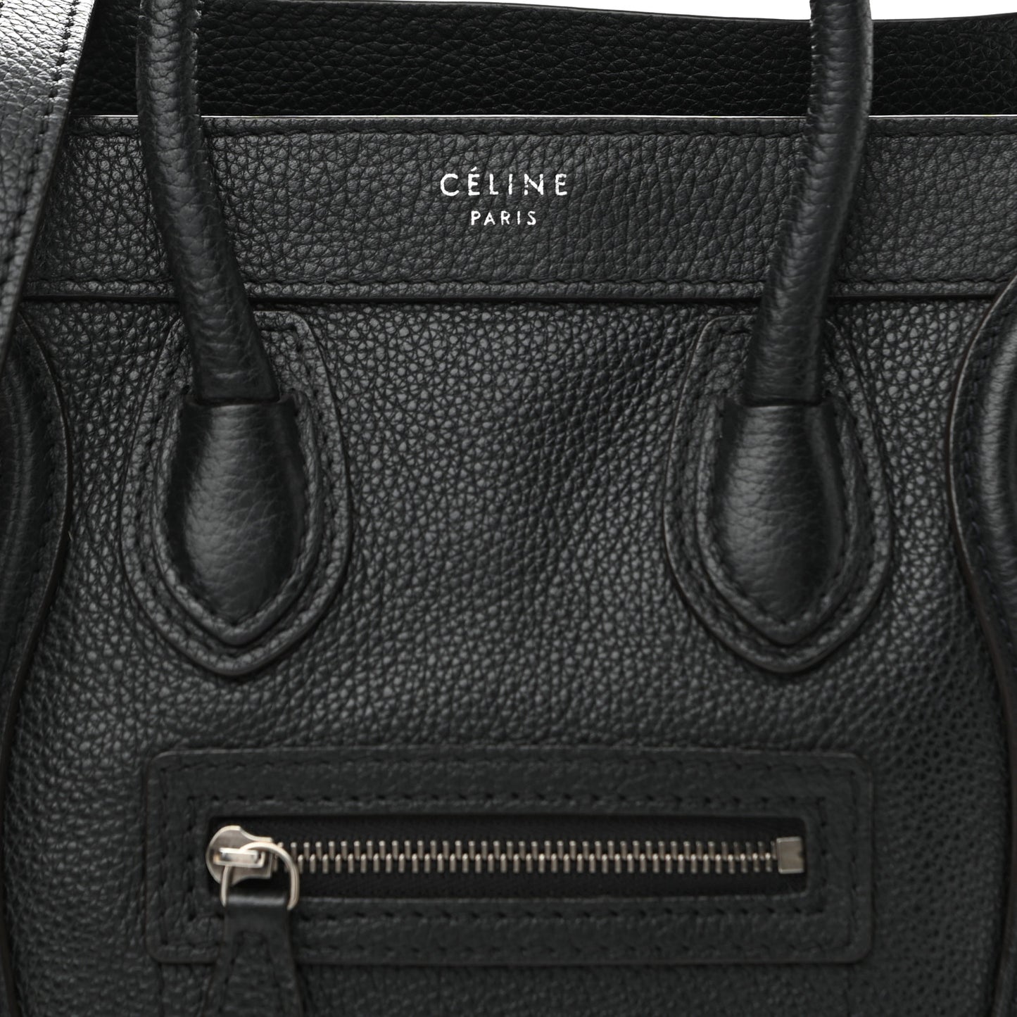 Drummed Calfskin Nano Luggage Black