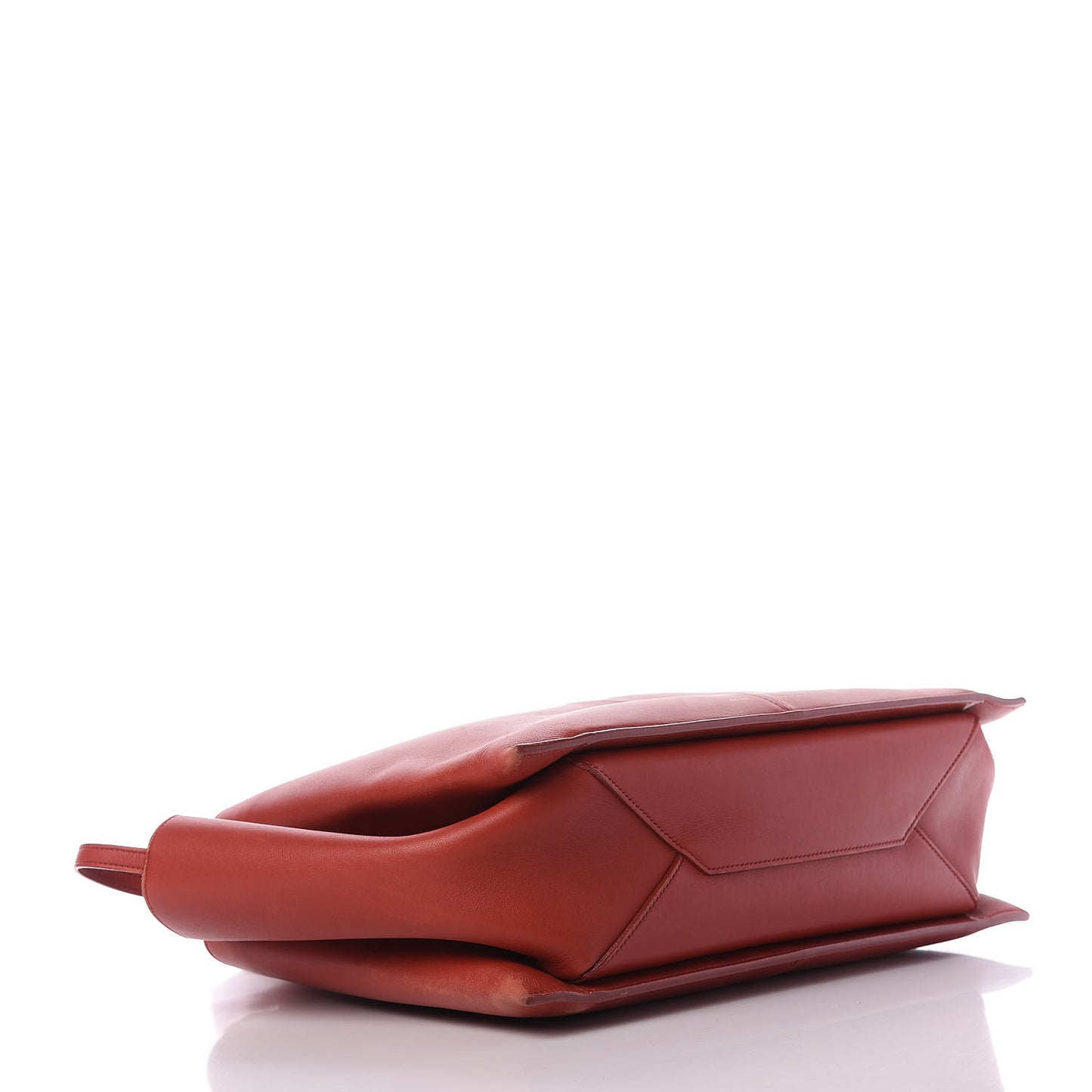 Calfskin Medium Tri-Fold Bag Red Wood