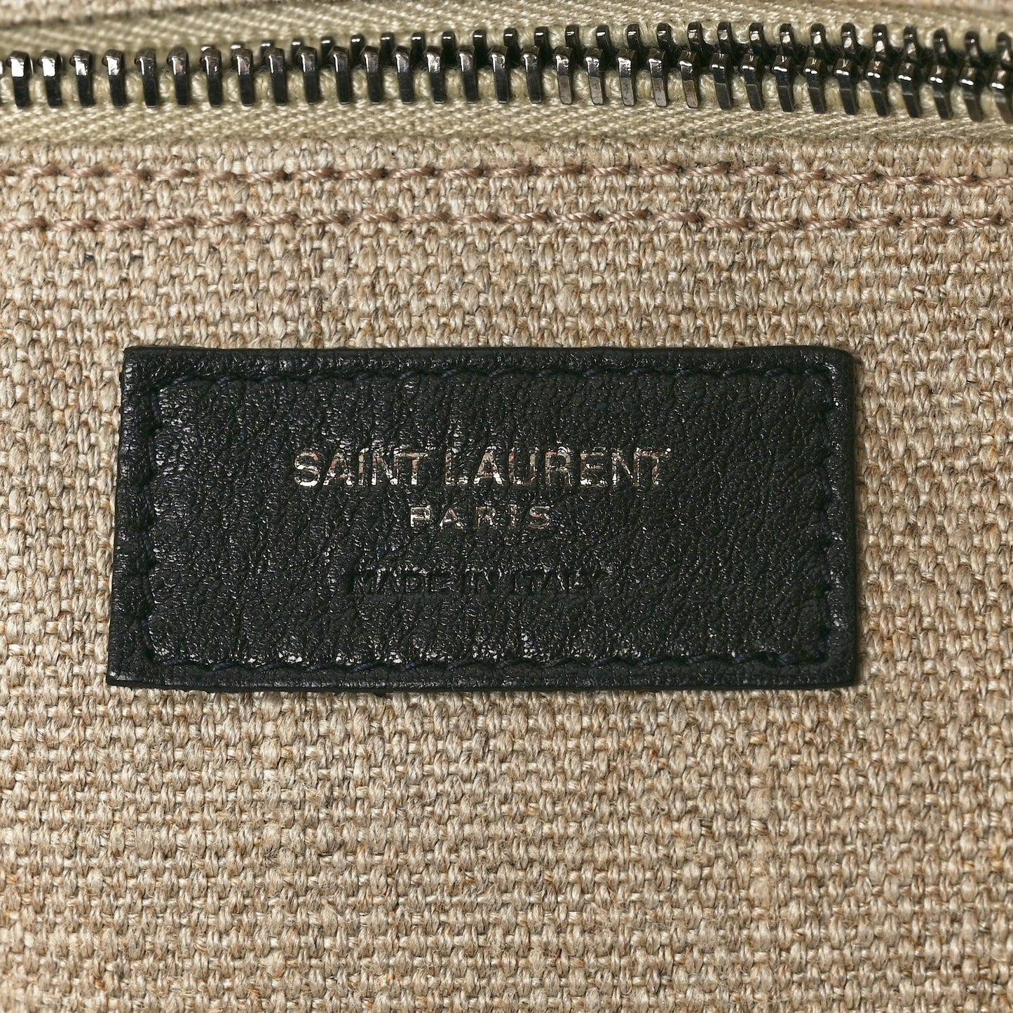 Linen Calfskin Rive Gauche Tote Optic White