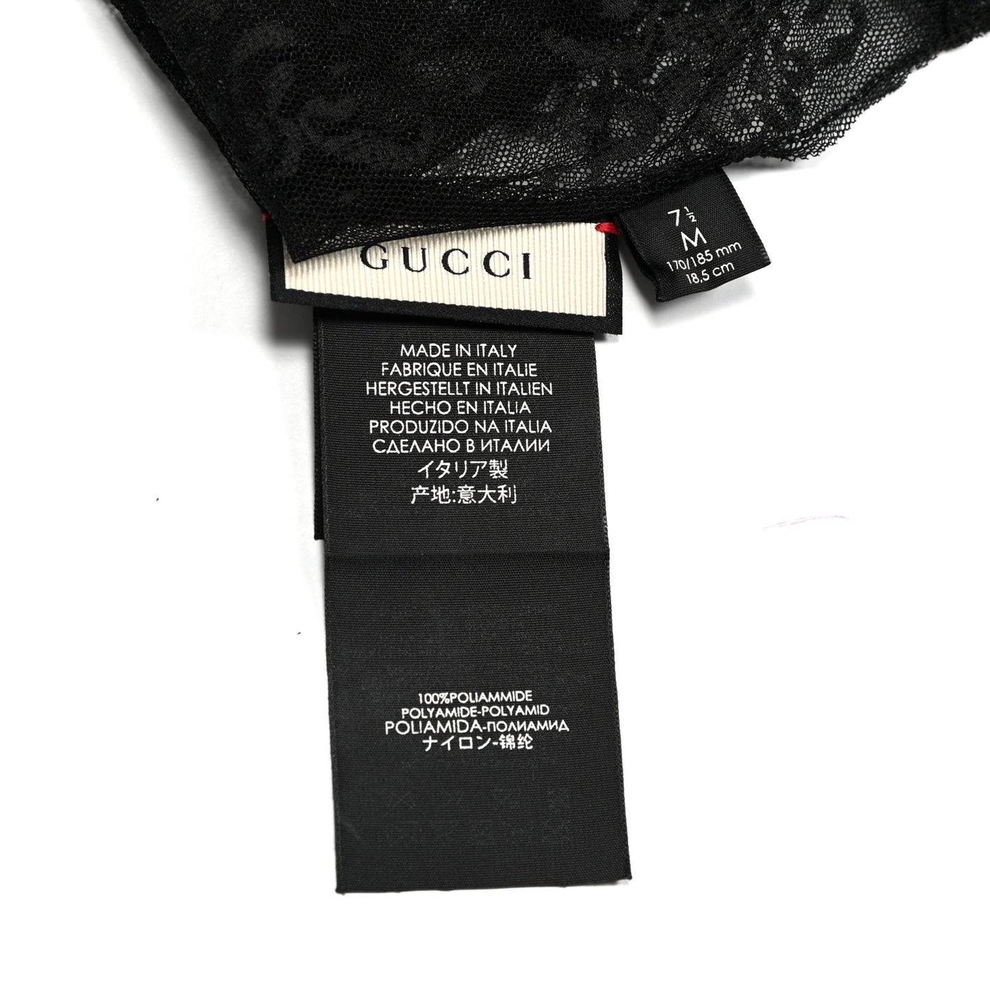 Lace Fingerless Gloves 7.5 Black