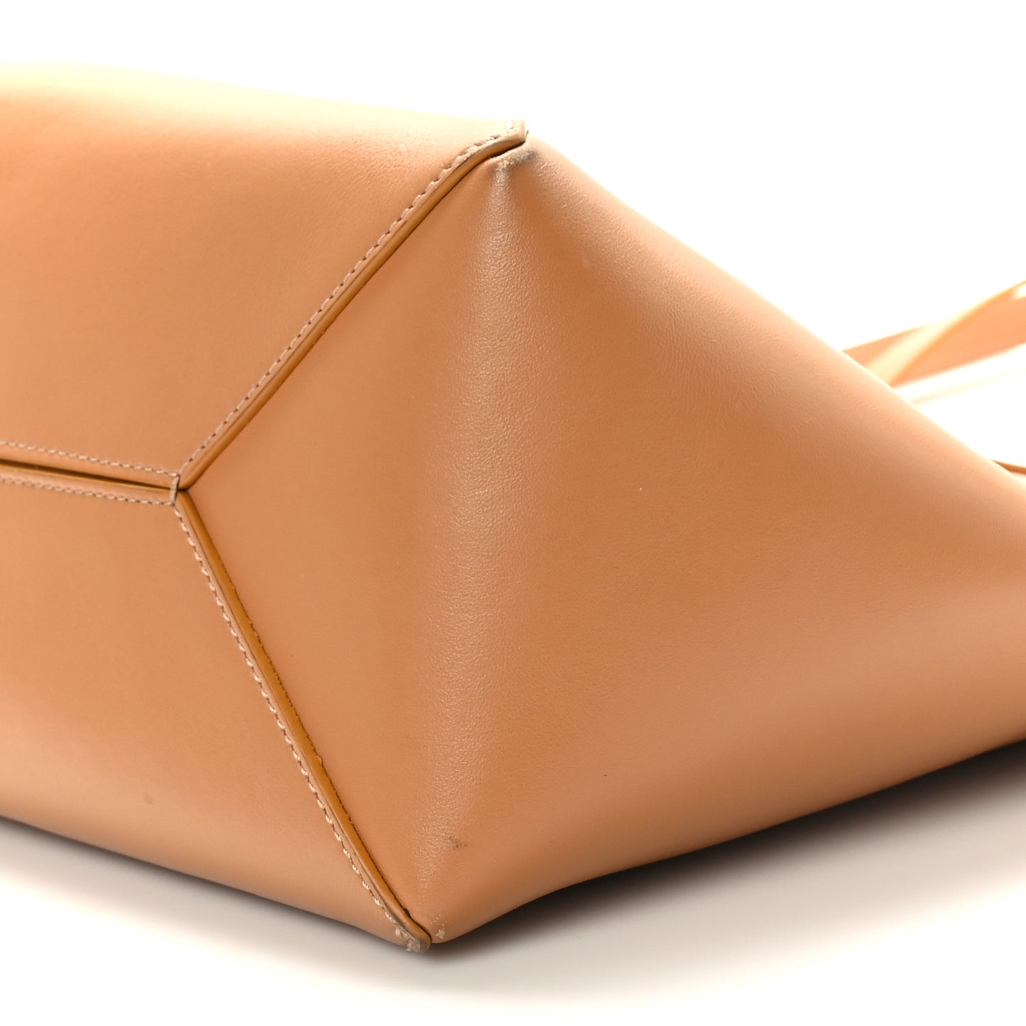 Shiny Calfskin Medium Puzzle Fold Tote Warm Desert