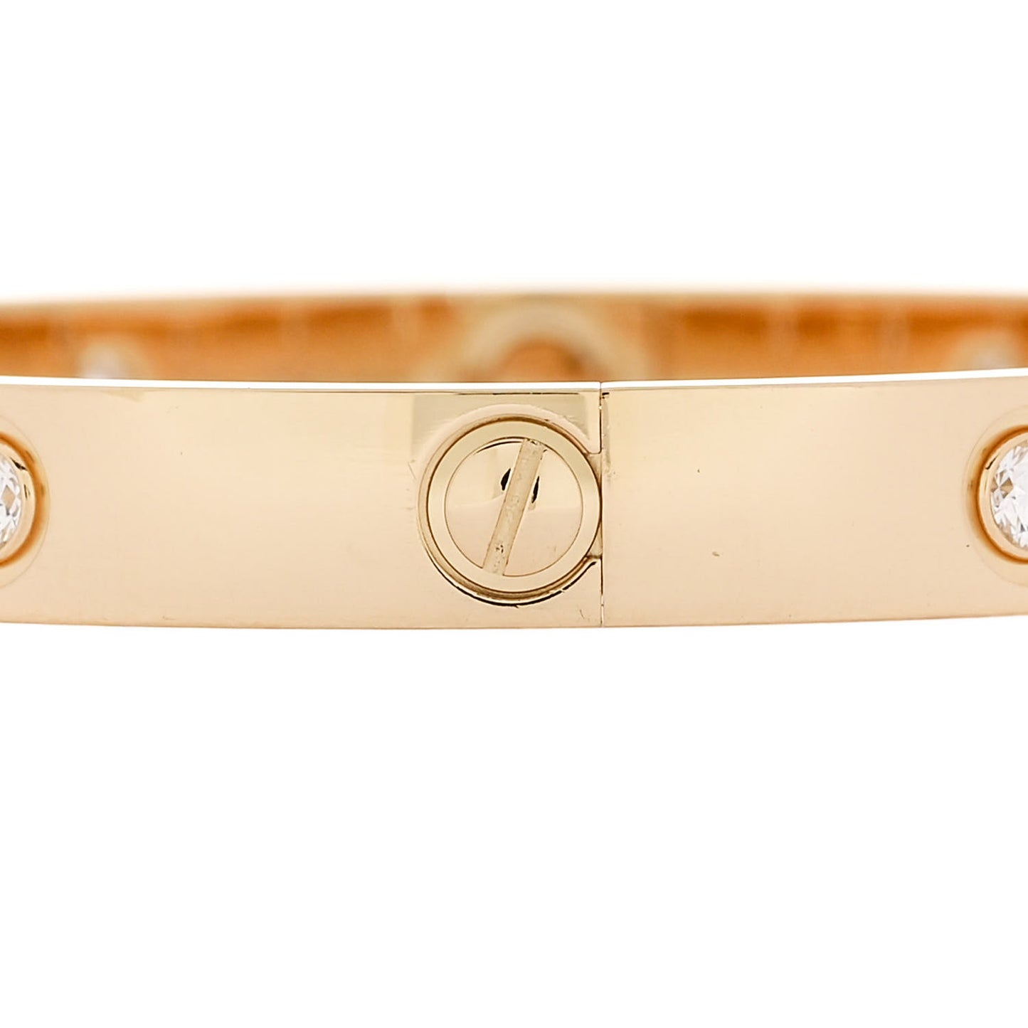 18K Yellow Gold 10 Diamond LOVE Bracelet 16