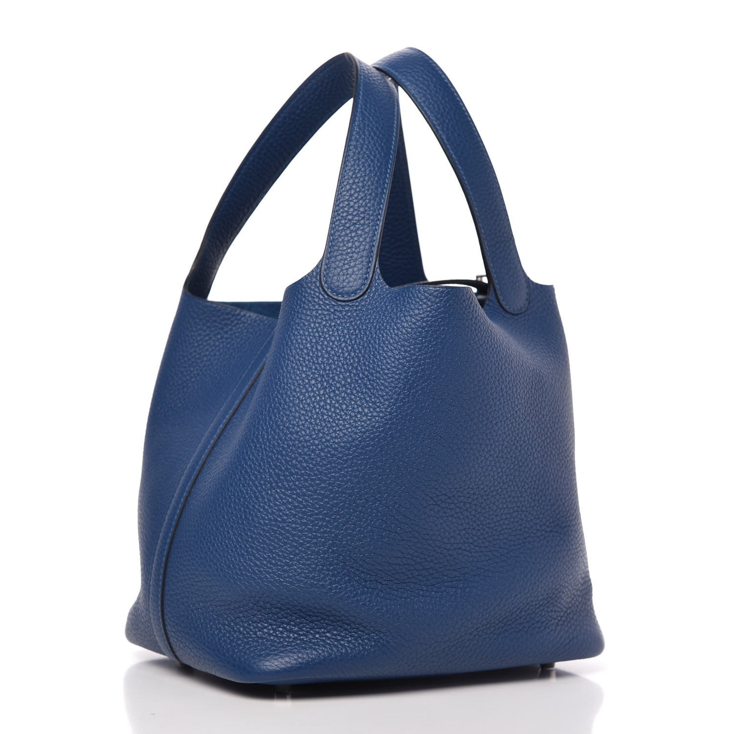 Taurillon Clemence Picotin Lock 22 MM Deep Bleu
