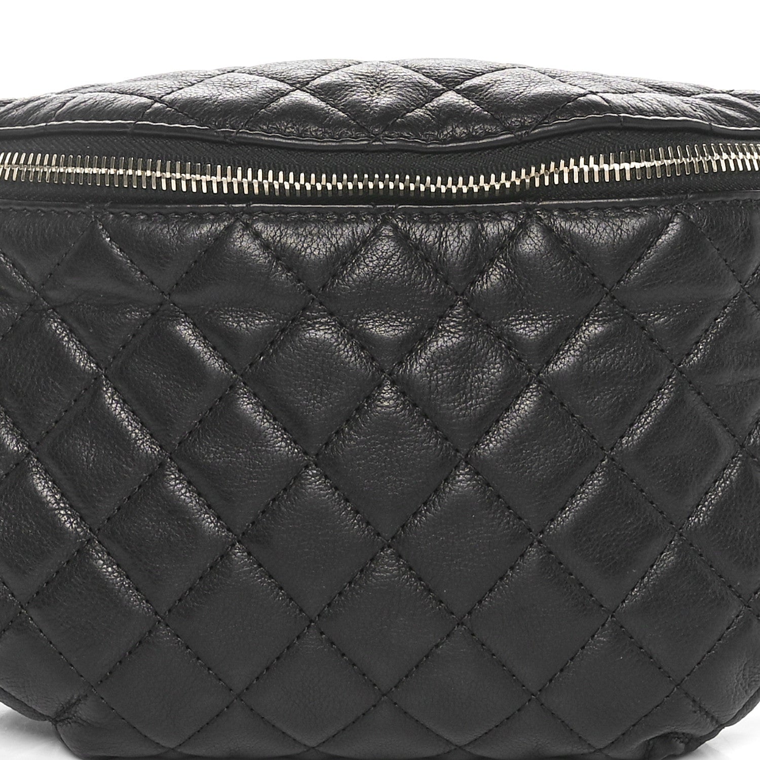 Chanel Calfskin Quilted Banane Waist Bag Fanny Pack Black 8 of 10