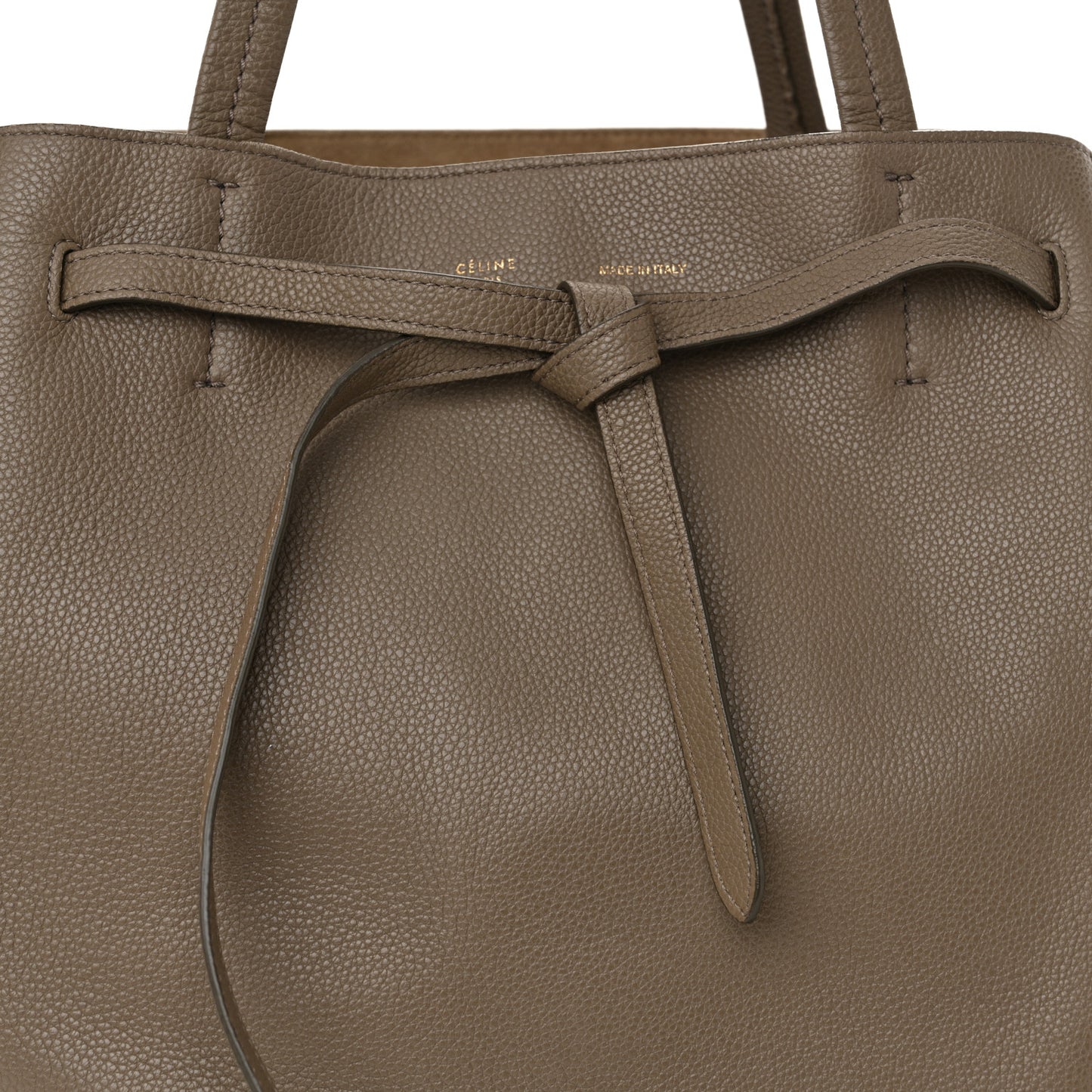 Soft Grained Calfskin Small Belt Cabas Phantom Taupe