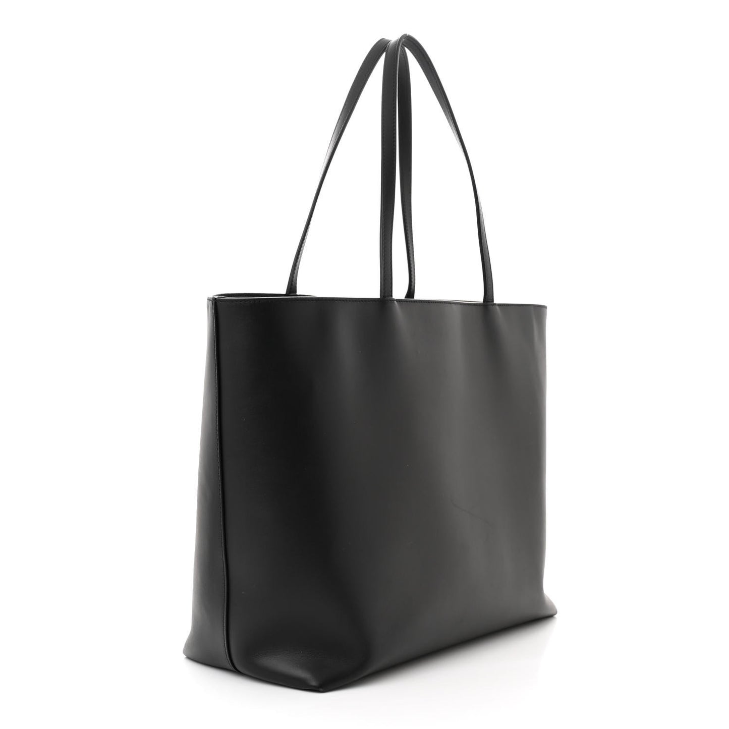 Calfskin DG Logo Shopper Tote Black
