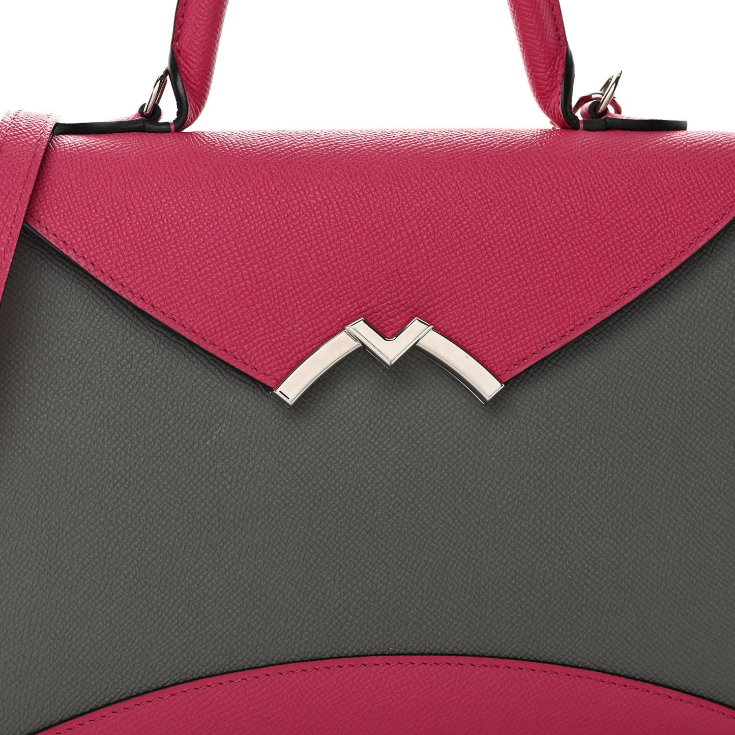 Carat Calfskin Bicolor Gabrielle PM Fuchsia Tourterelle