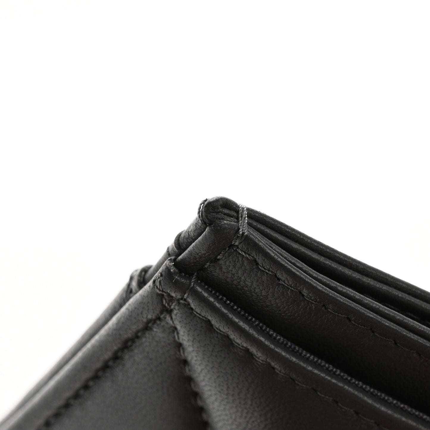 Lambskin Quilted Chanel 19 Card Holder Dark Grey