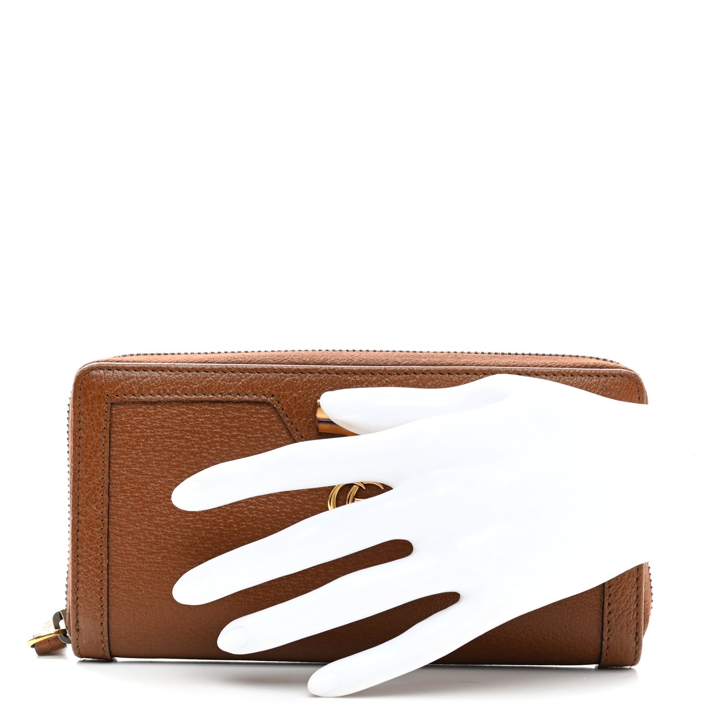 Wonka Grain Calfskin Diana Zip Around Continental Wallet Cuir