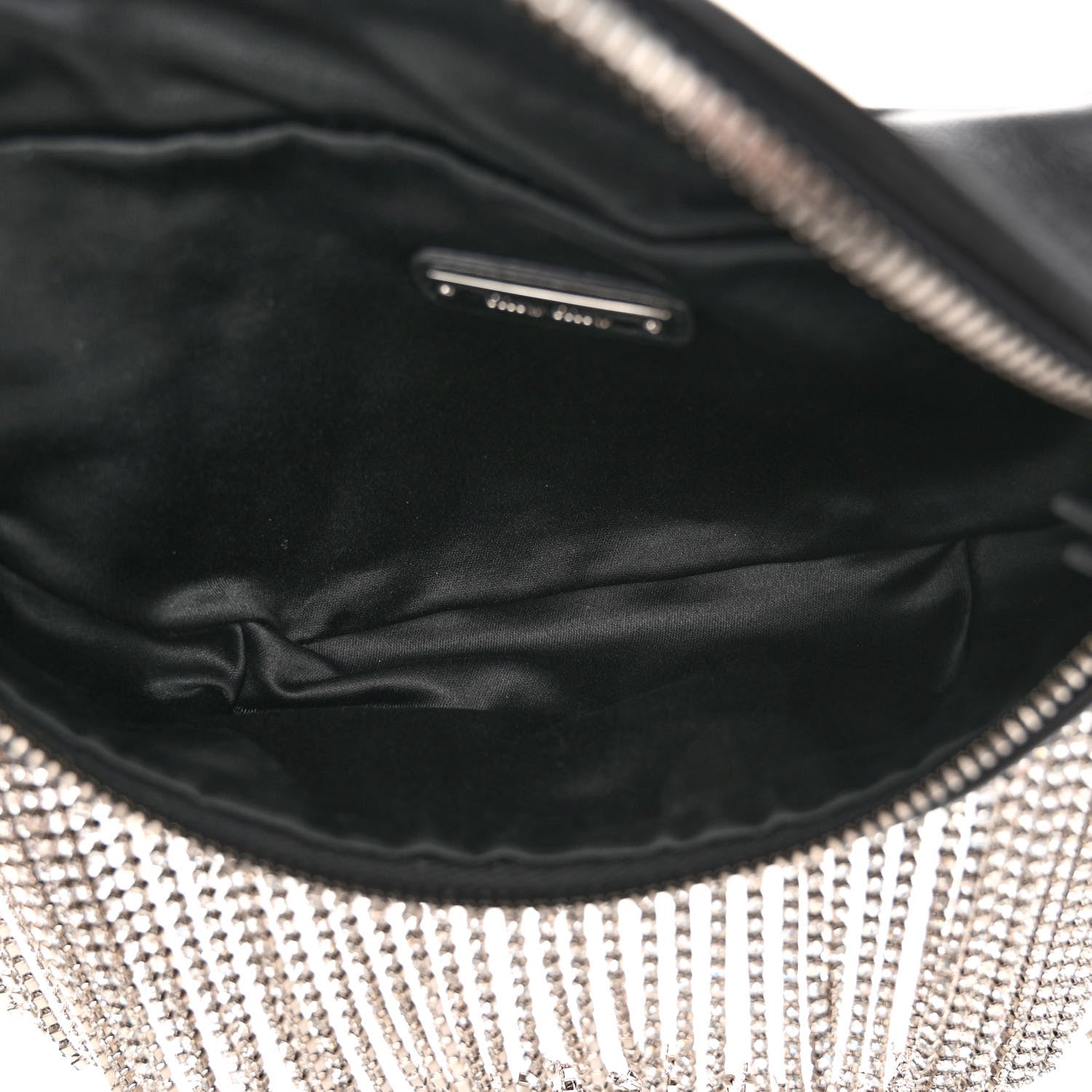 Miu Miu Nappa Crystal Fringe Belt Bag Black 5 of 10