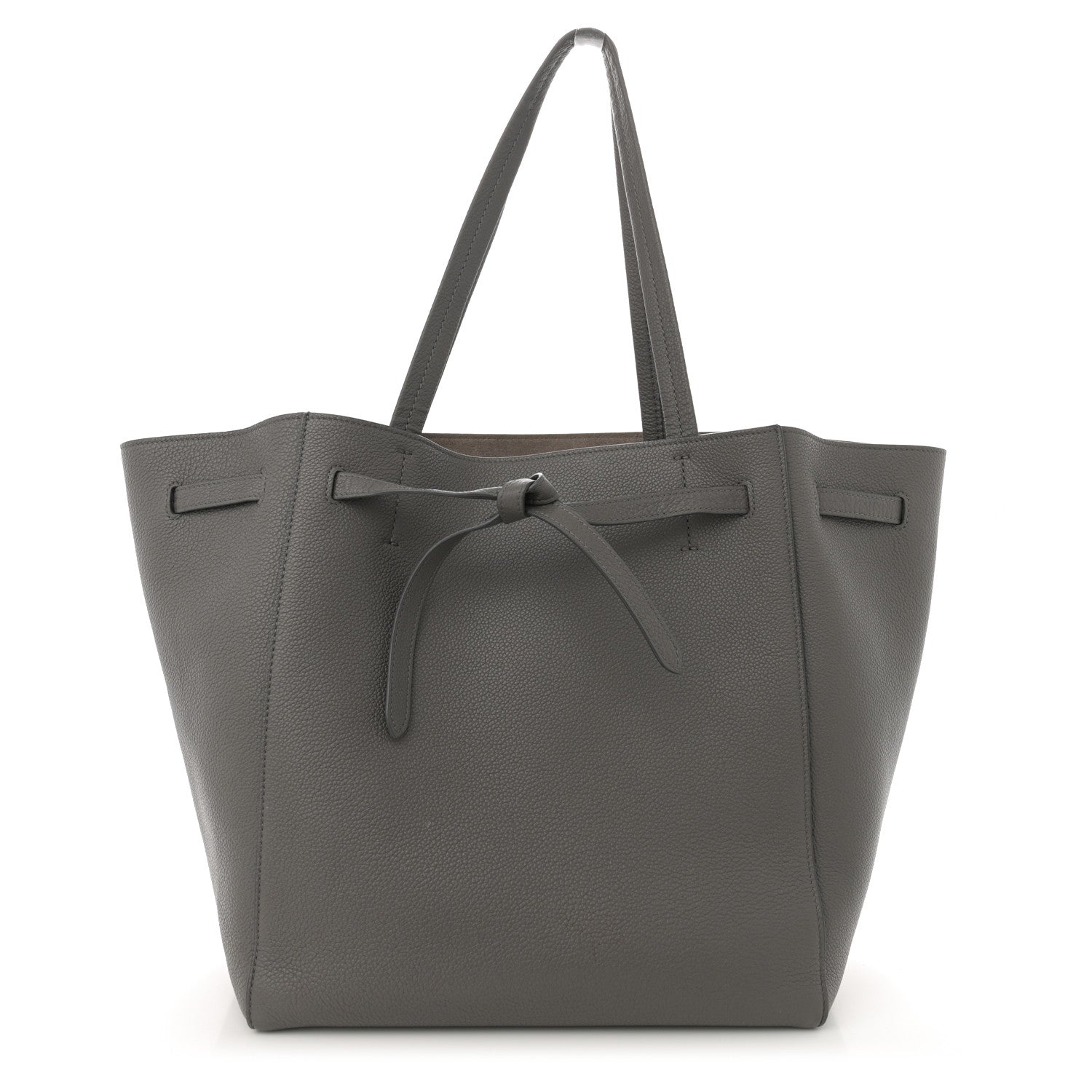 Celine Soft Grained Calfskin Small Belt Cabas Phantom Medium Grey 1 of 16