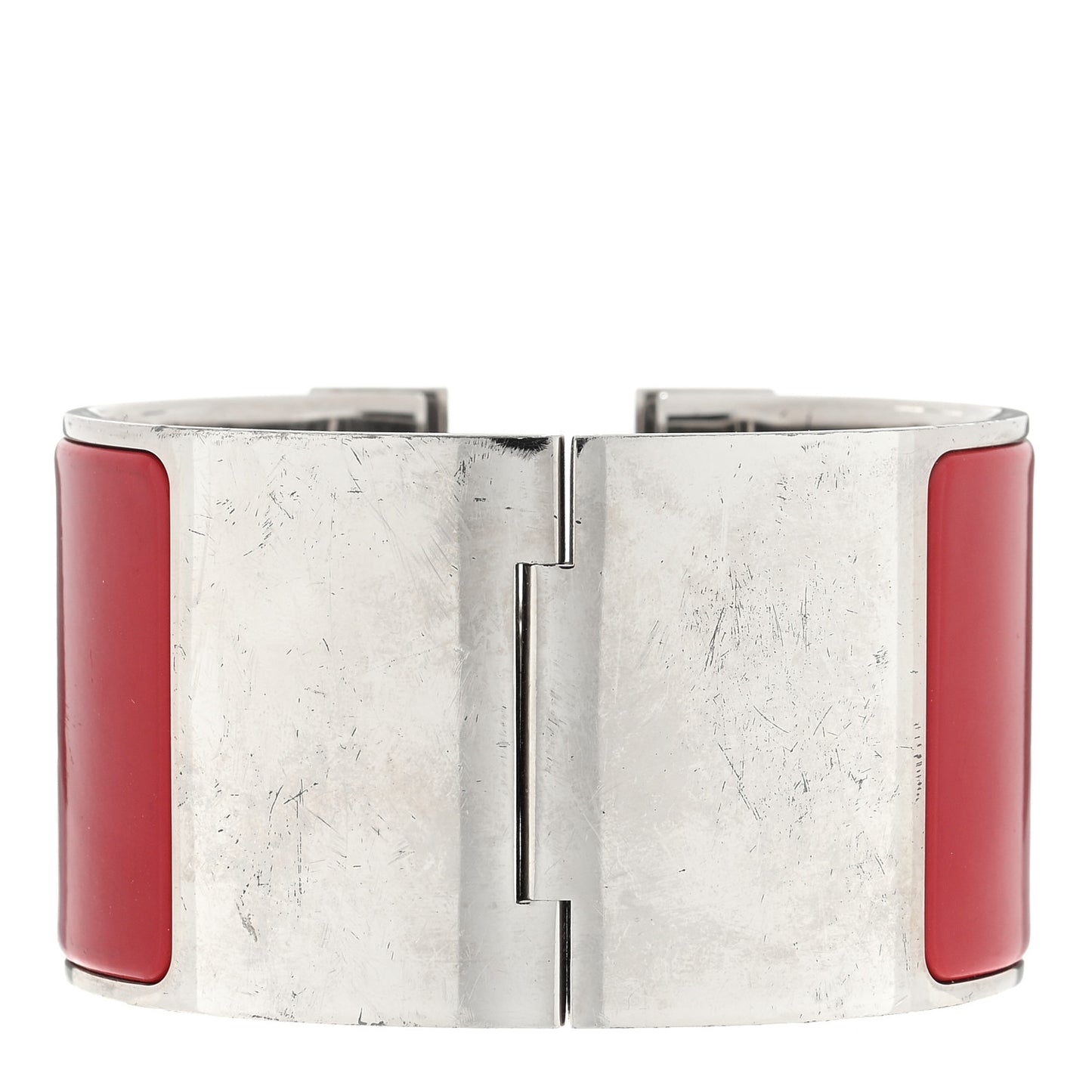 Enamel Extra Wide Clic Clac H Bracelet PM Rouge