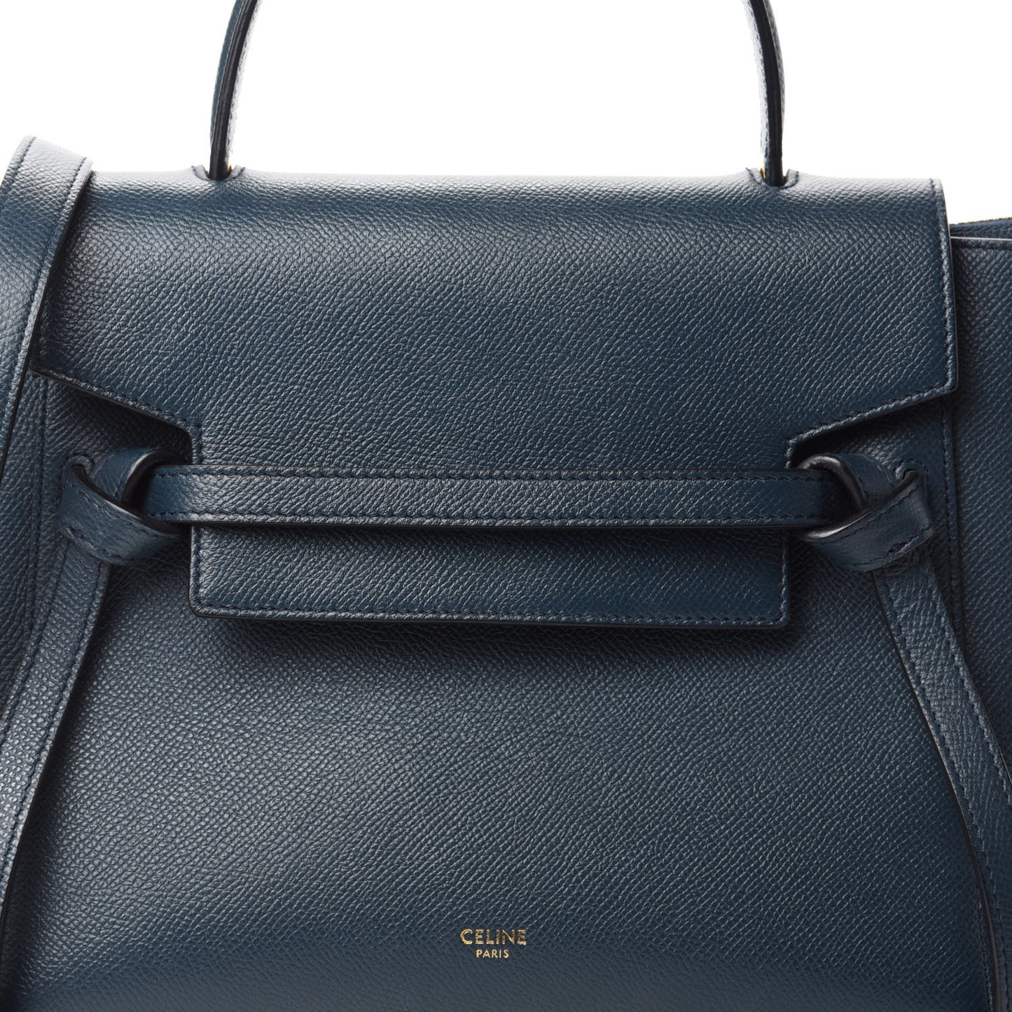 Baby Grained Calfskin Micro Belt Bag Abyss Blue