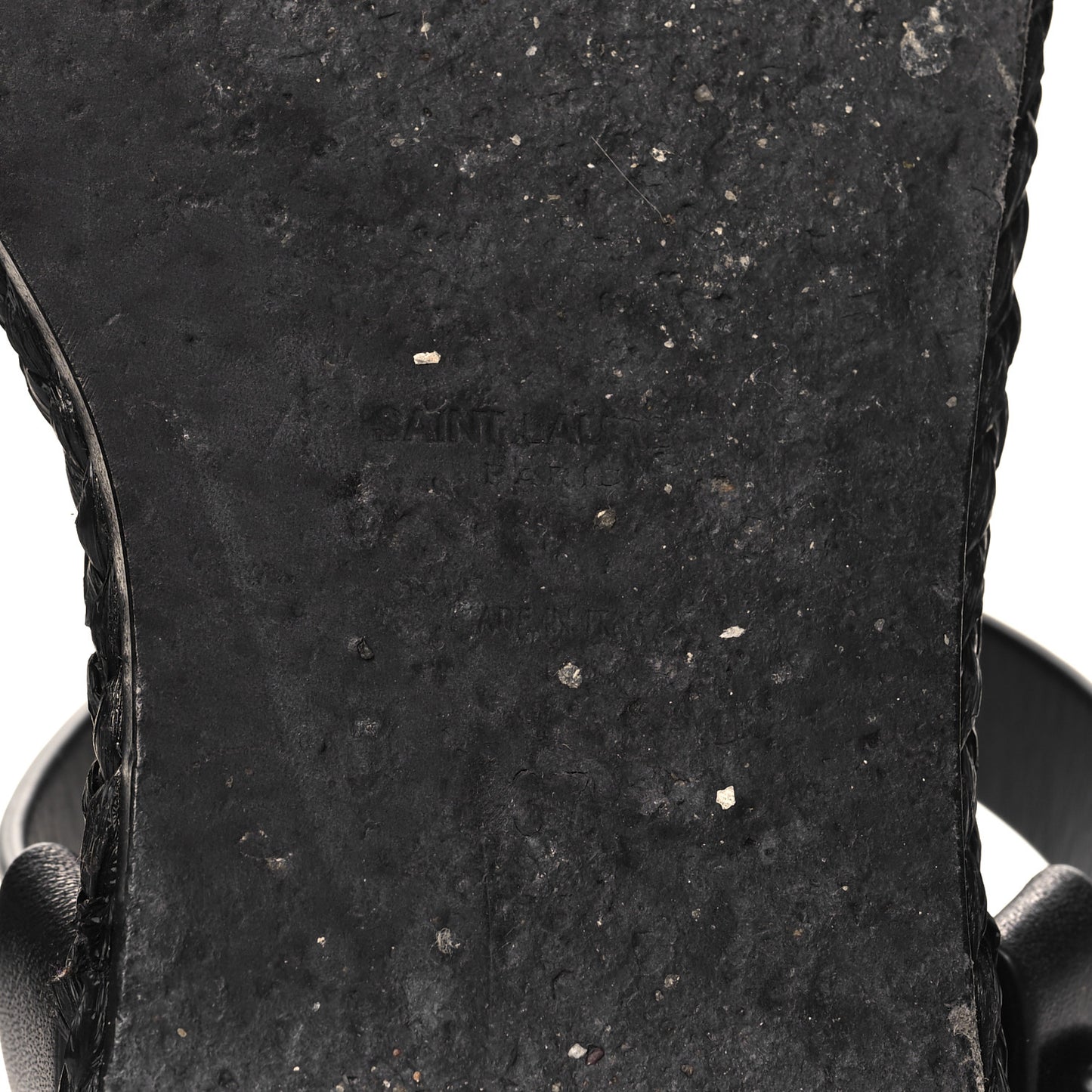 Calfskin Raffia Cassandra Monogram Sandals 37 Black