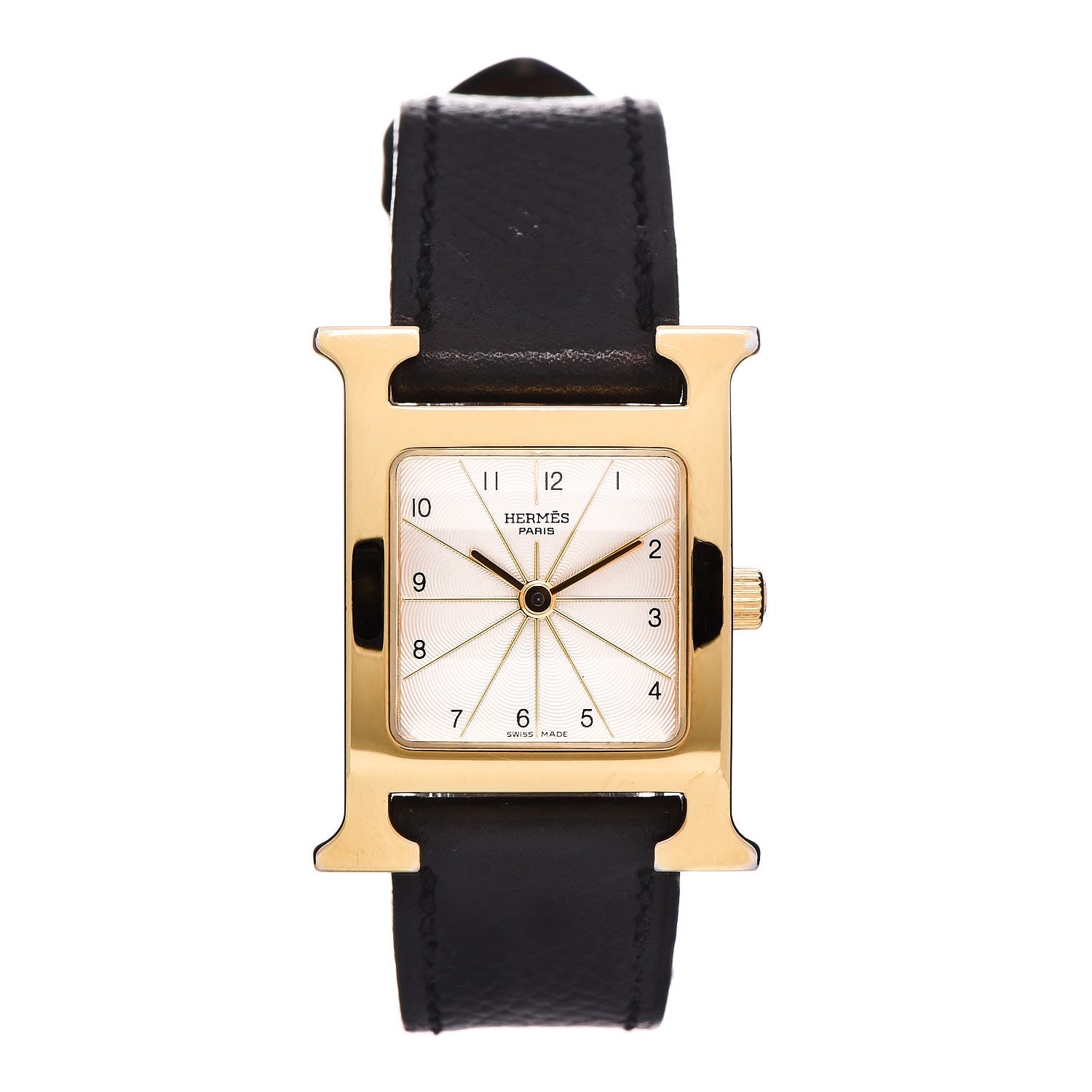 Hermes Stainless Steel Courchevel 21mm Heure H Hour Quartz Watch