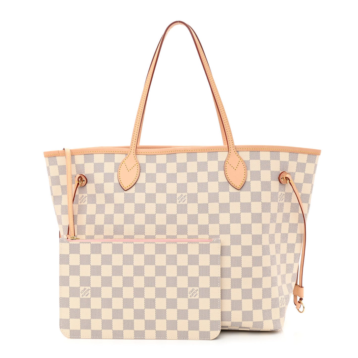 Damier Azur Neo Neverfull MM Rose Ballerine