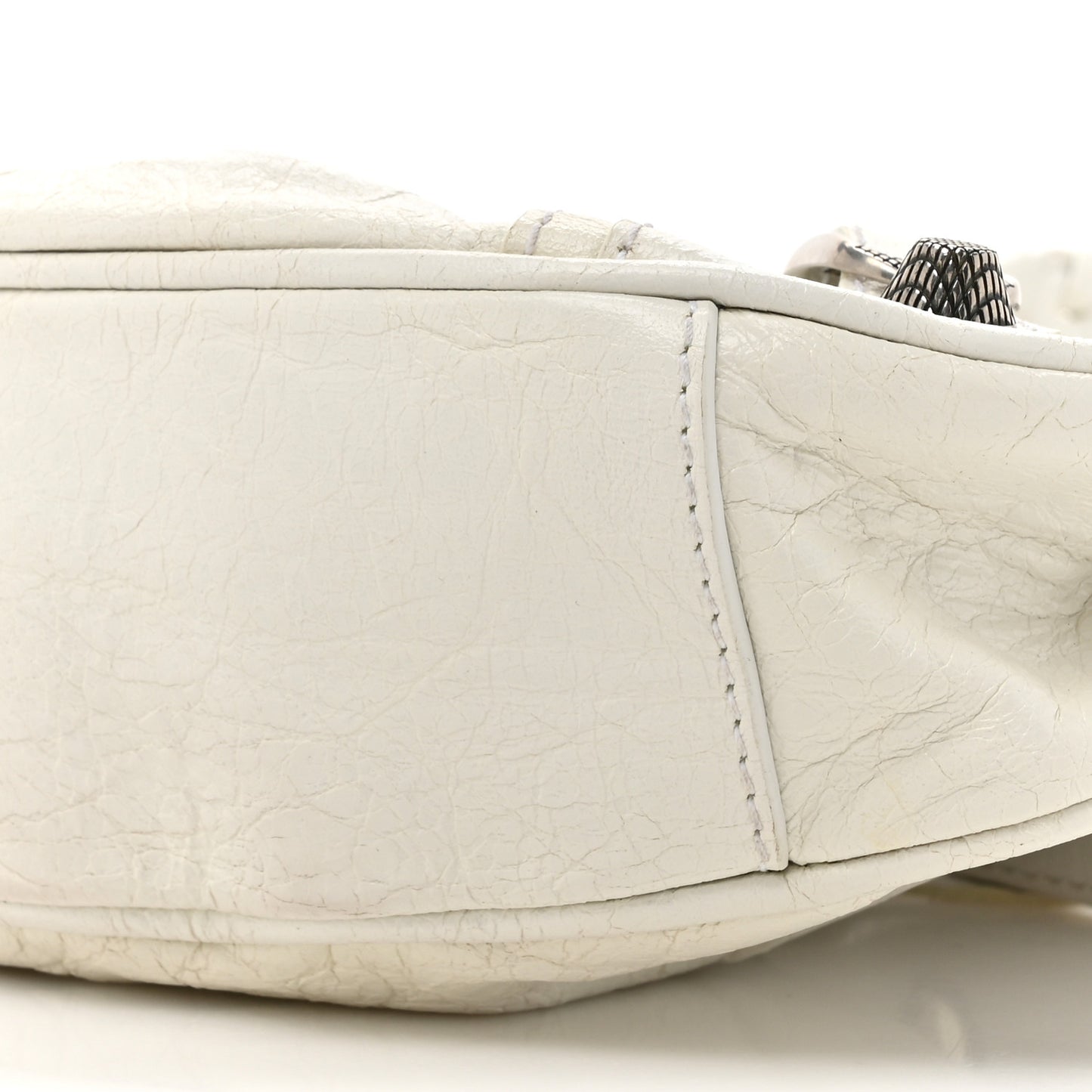 Agneau Arena Le Cagole Shoulder Bag XS Optic White