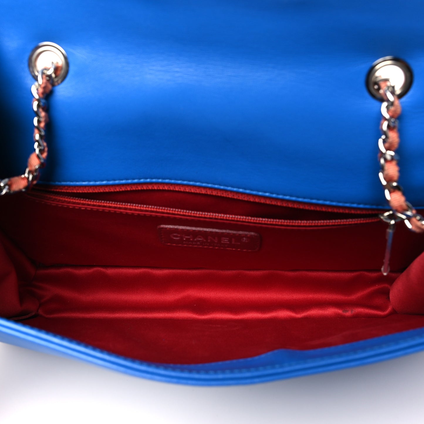 Vinyl Small Lipstick Flap Bag Blue Multicolor