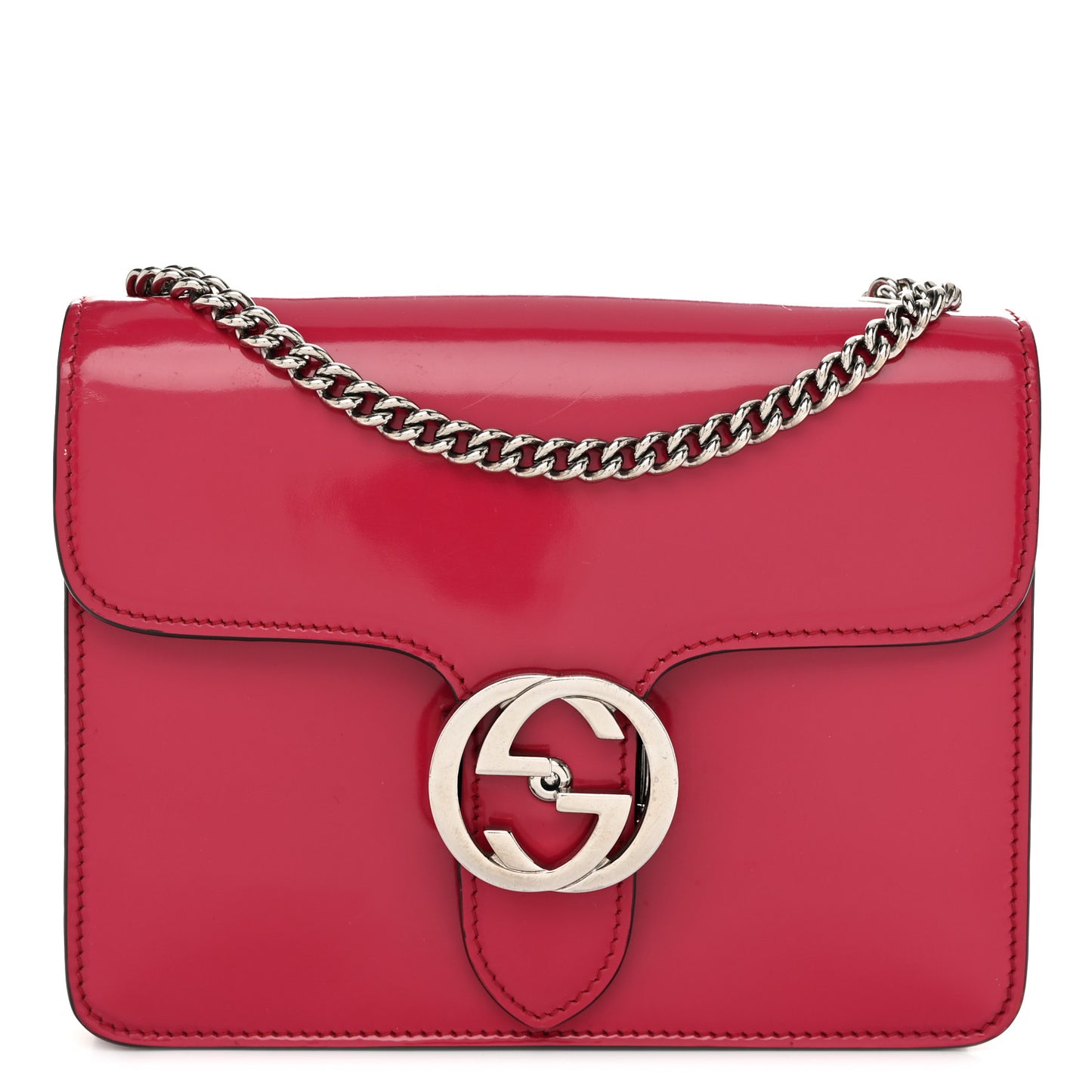 Shade Lux Calfskin Small Interlocking G Shoulder Bag Petunia
