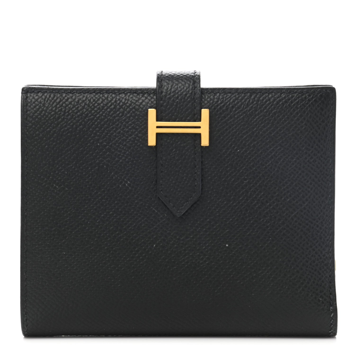 Hermes Epsom Bearn Compact Wallet Black 1 of 8