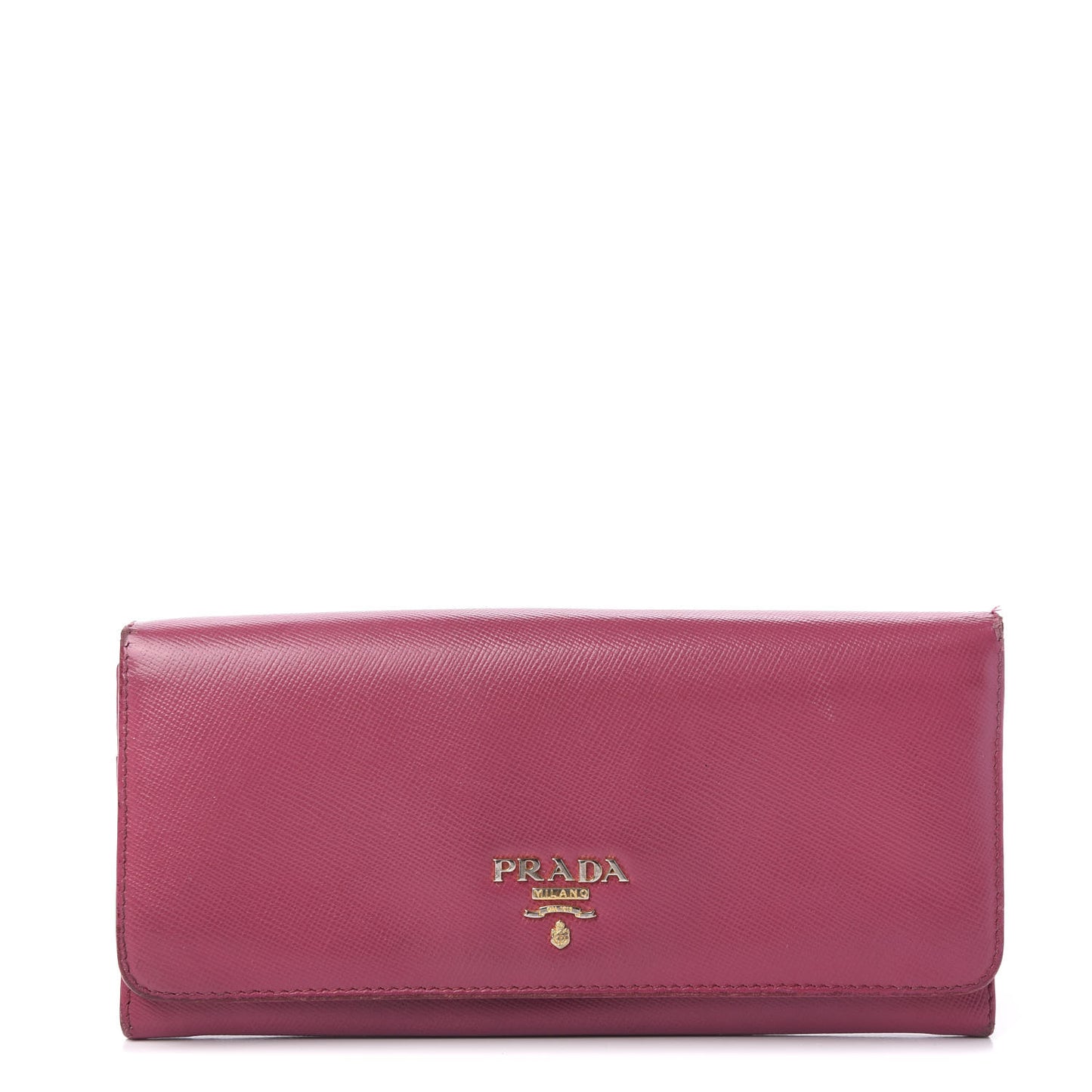 Saffiano Metal Continental Flap Wallet Peonia