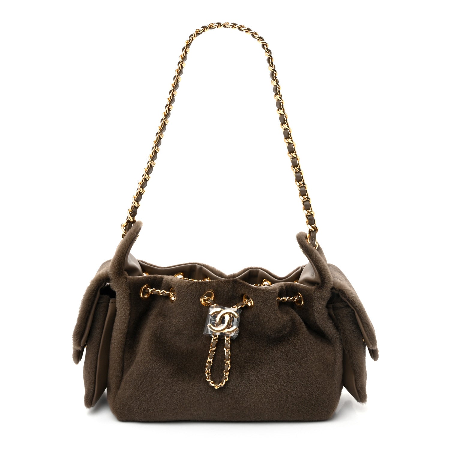 Chanel Pony Hair Mini Chanel 25 Handbag Dark Khaki 1935681