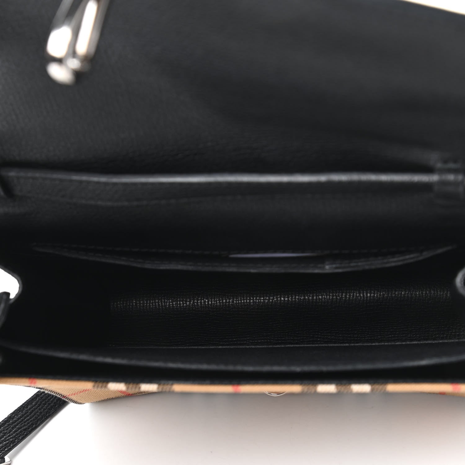 Burberry Derby Calfskin Vintage Check Small Macken Crossbody Bag Black 5 of 10