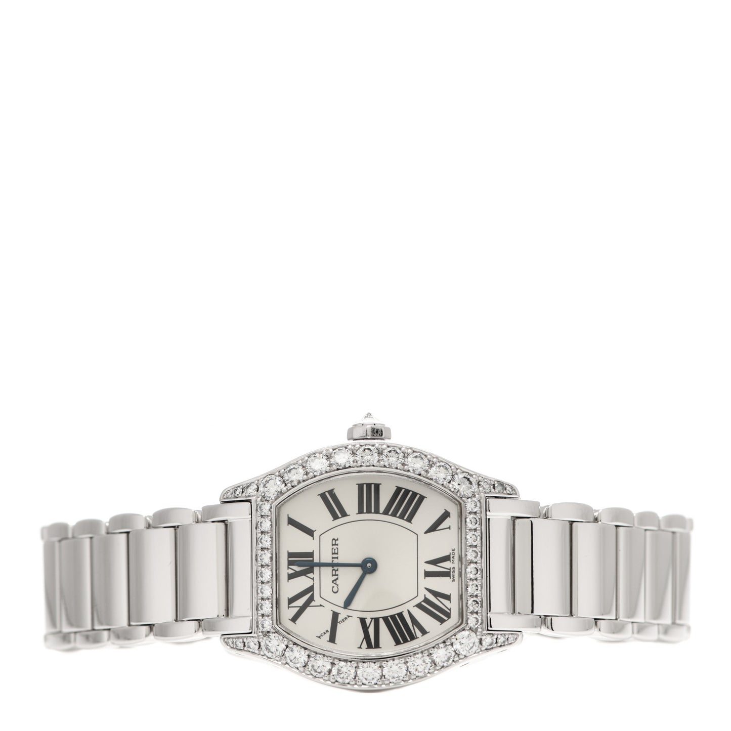 18K White Gold Diamond Bezel 28mm Tortue Francaise Manual Winding Watch