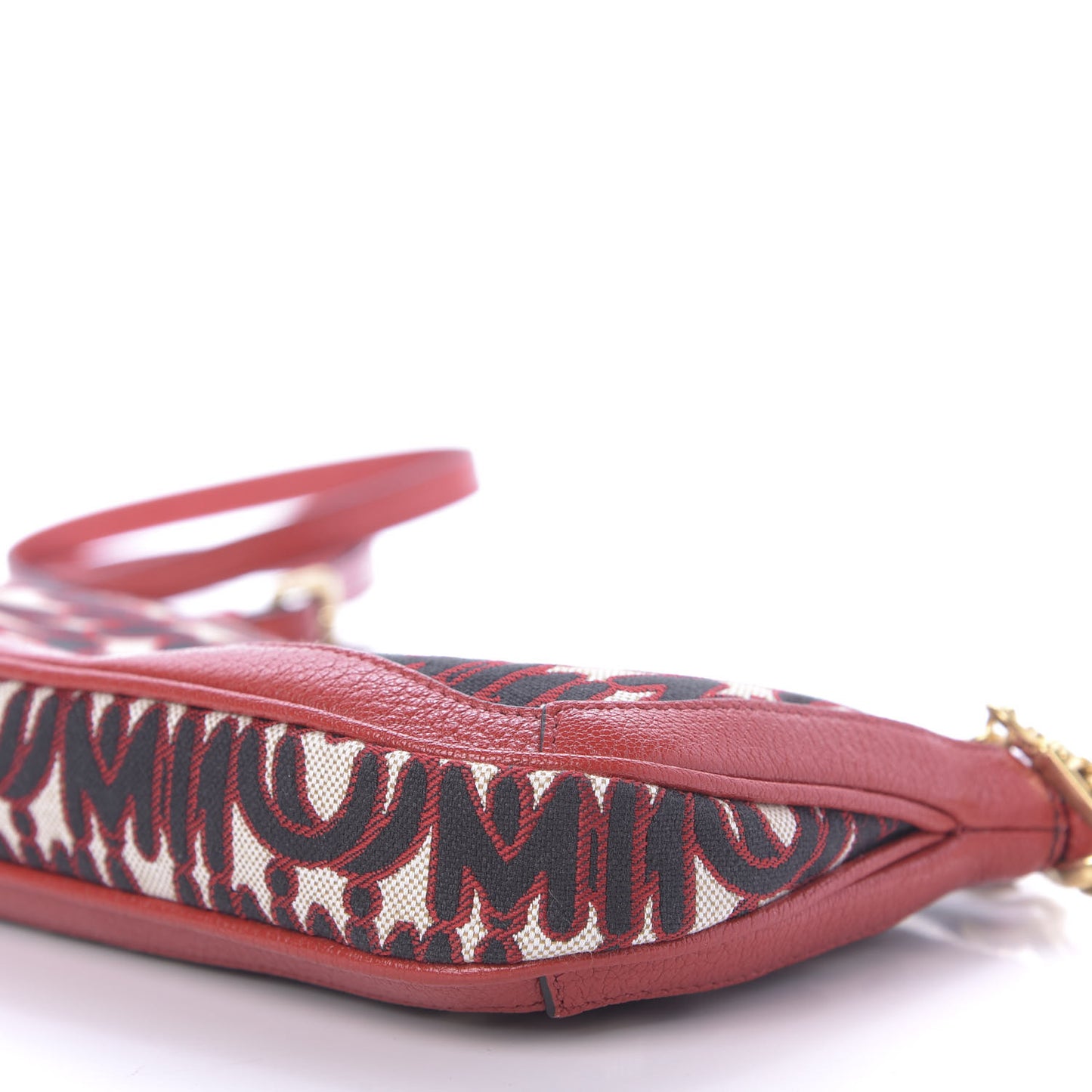 Jacquard Madras Logo Crossbody Red