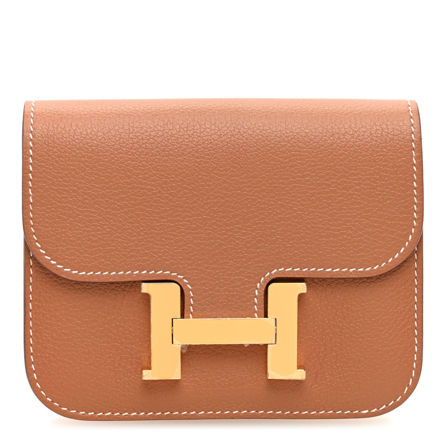 Hermes Evercolor Constance Slim Wallet Gold 1 of 9