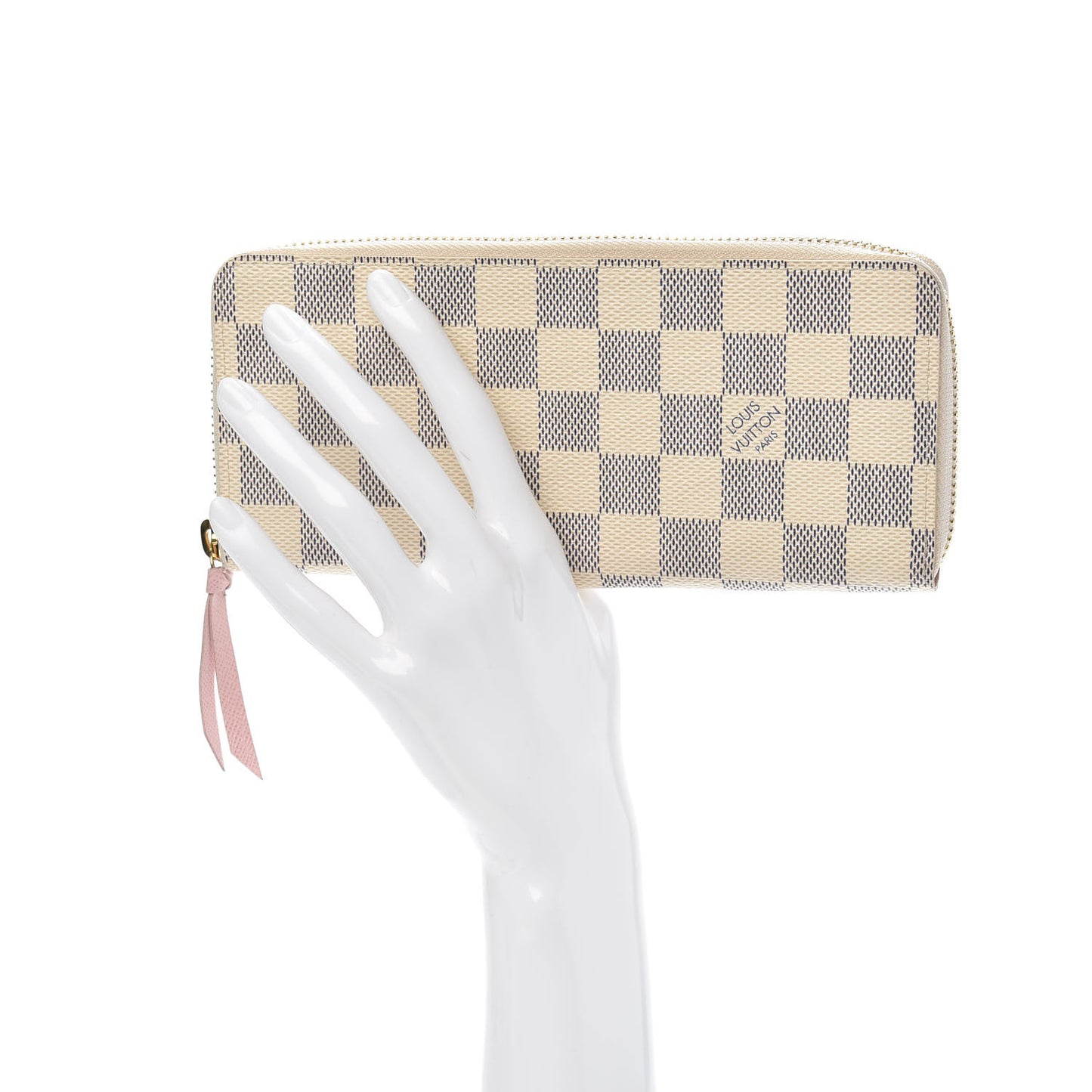 Damier Azur Clemence Wallet Rose Ballerine